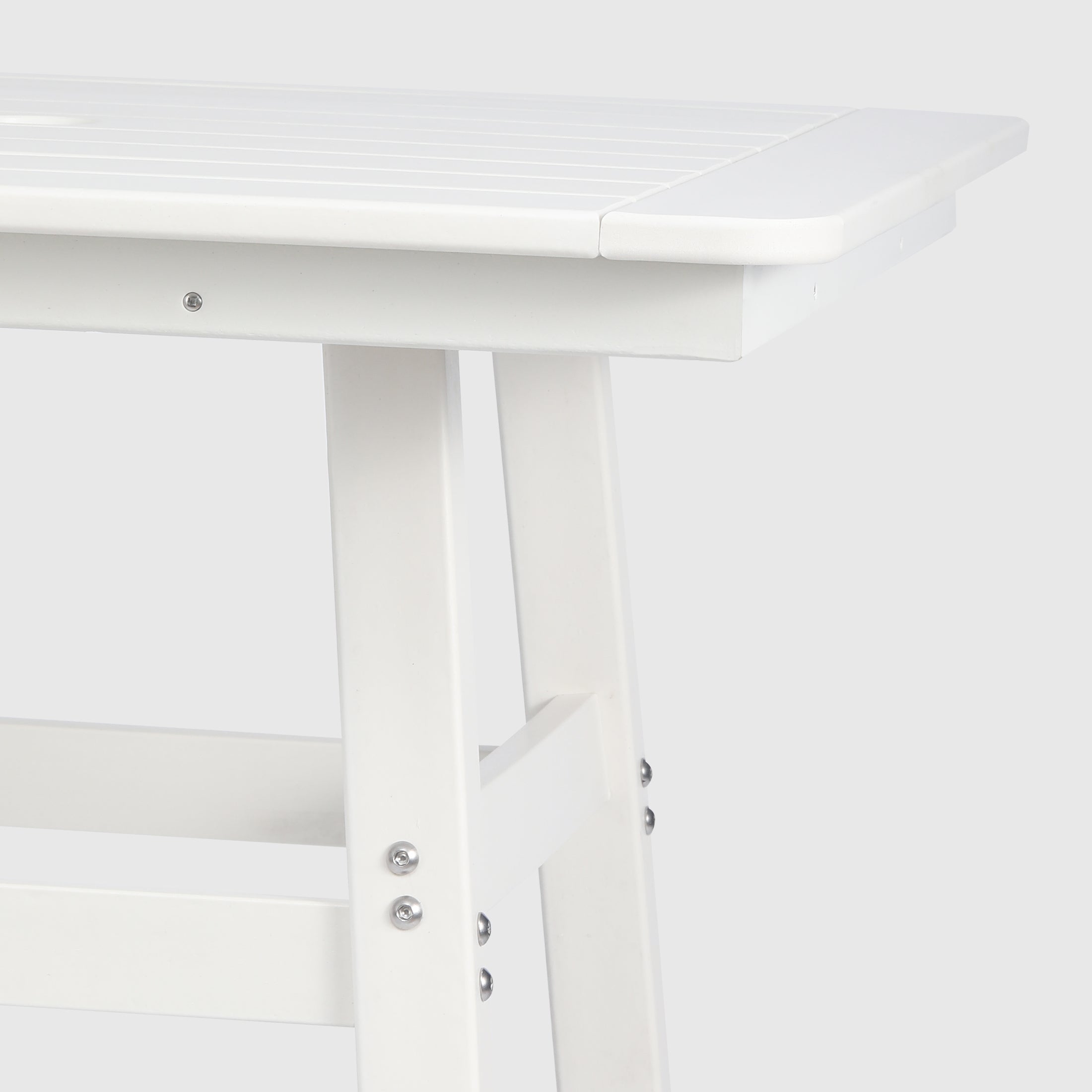 Paradise 30" Square Outdoor Patio Counter High Bistro Bar Table With Umbrella Hole