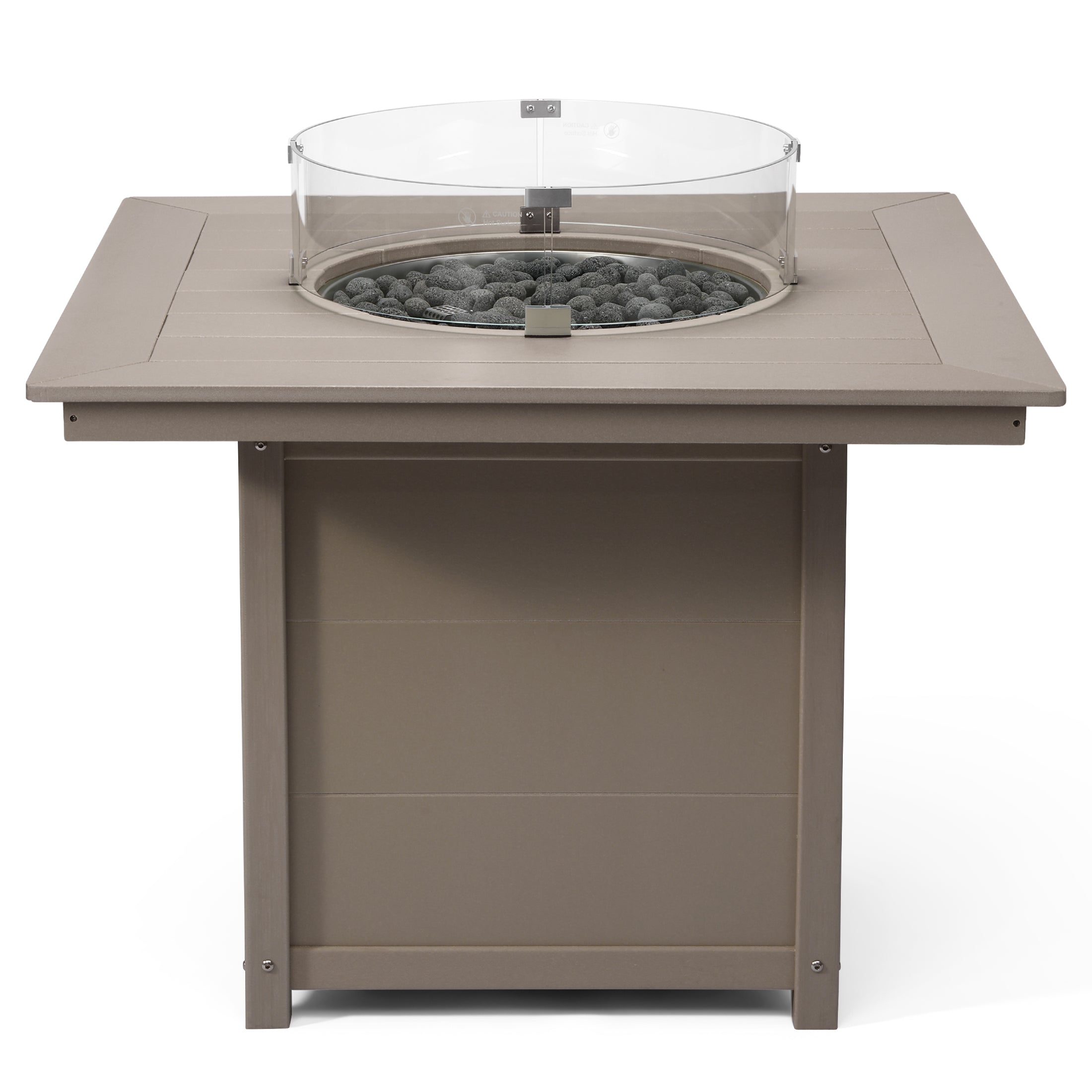 Sol Modern Outdoor Patio Propane 42" Square Fire Pit Table