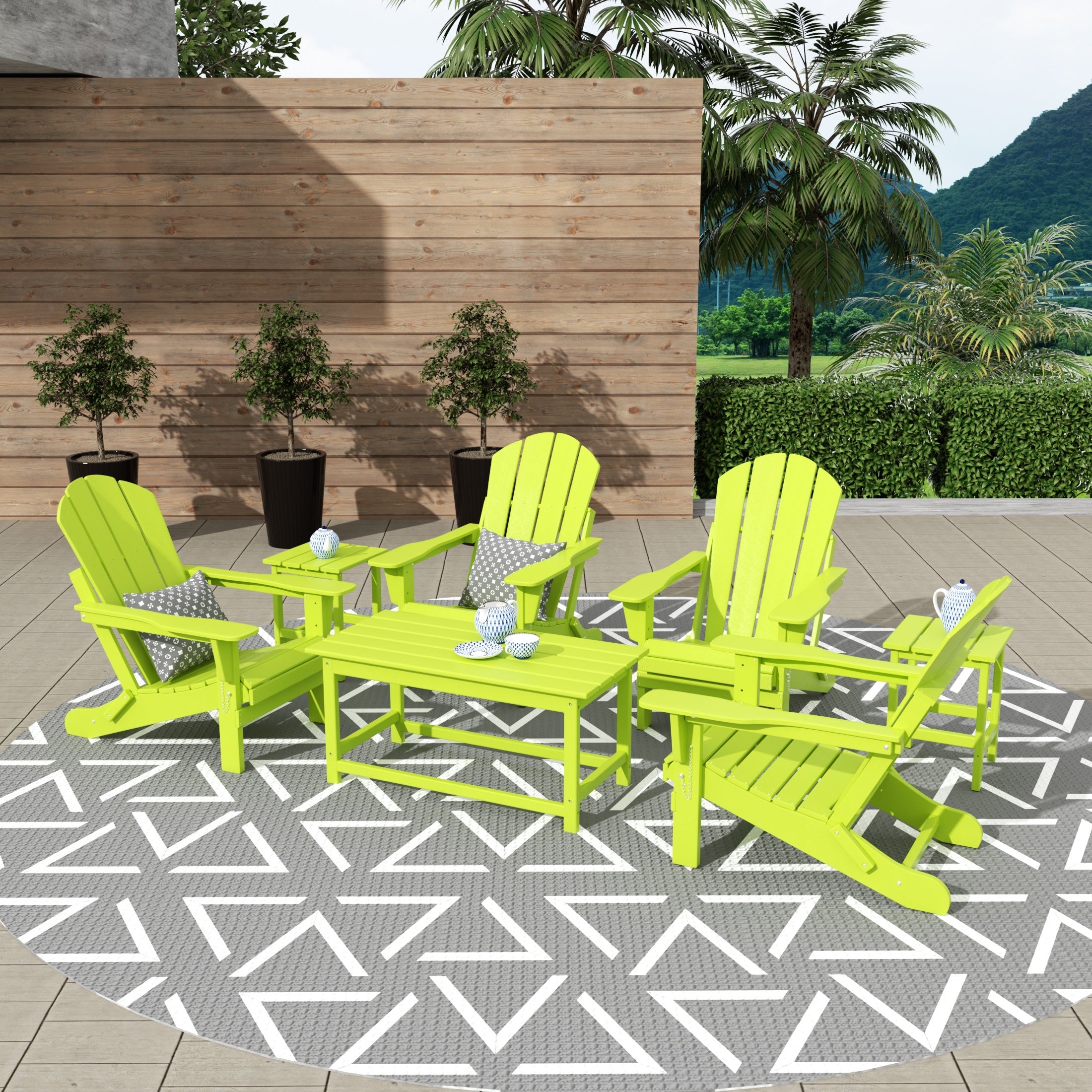 Paradise 3-Piece set outdoor Coffee and Side table for Adirondack chair