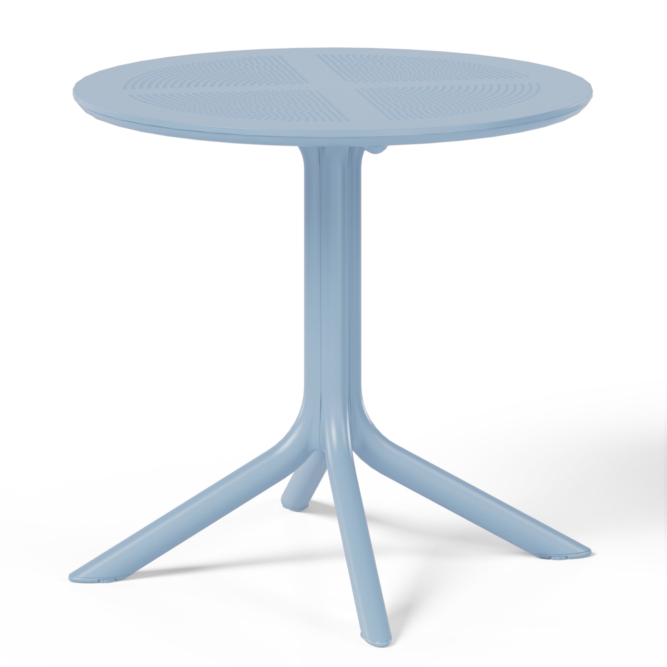 Sunshine Modern 5-Piece Resin Round Patio Dining Table Set with Stackable Patio Dining Chairs
