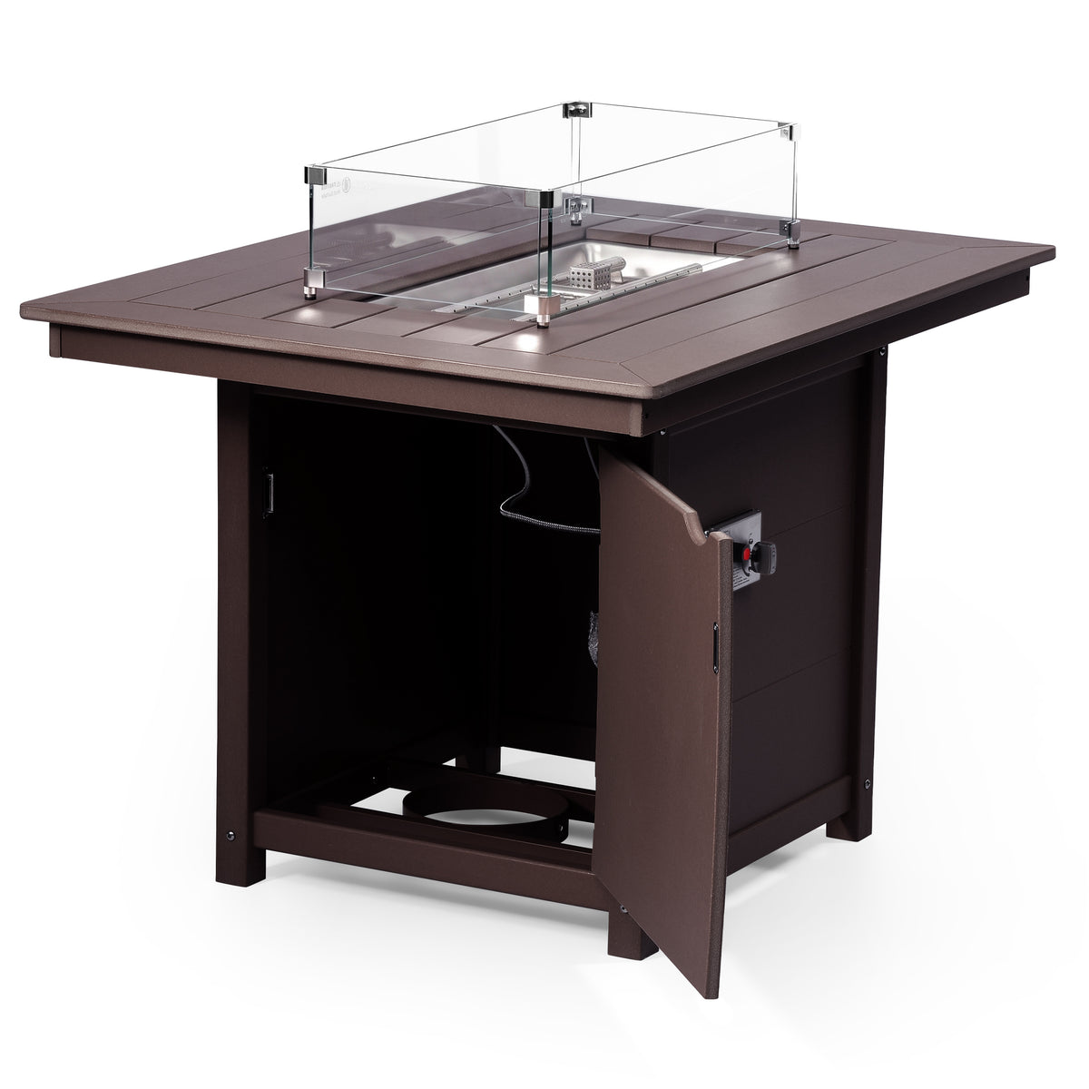 Sol 46" Modern Outdoor Patio Gas Propane Rectangular Fire Pit Table