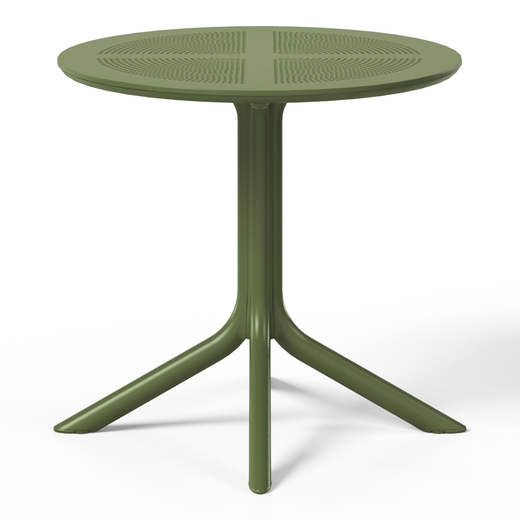 Sunshine Modern 5-Piece Resin Round Patio Dining Table Set with Stackable Patio Dining Chairs