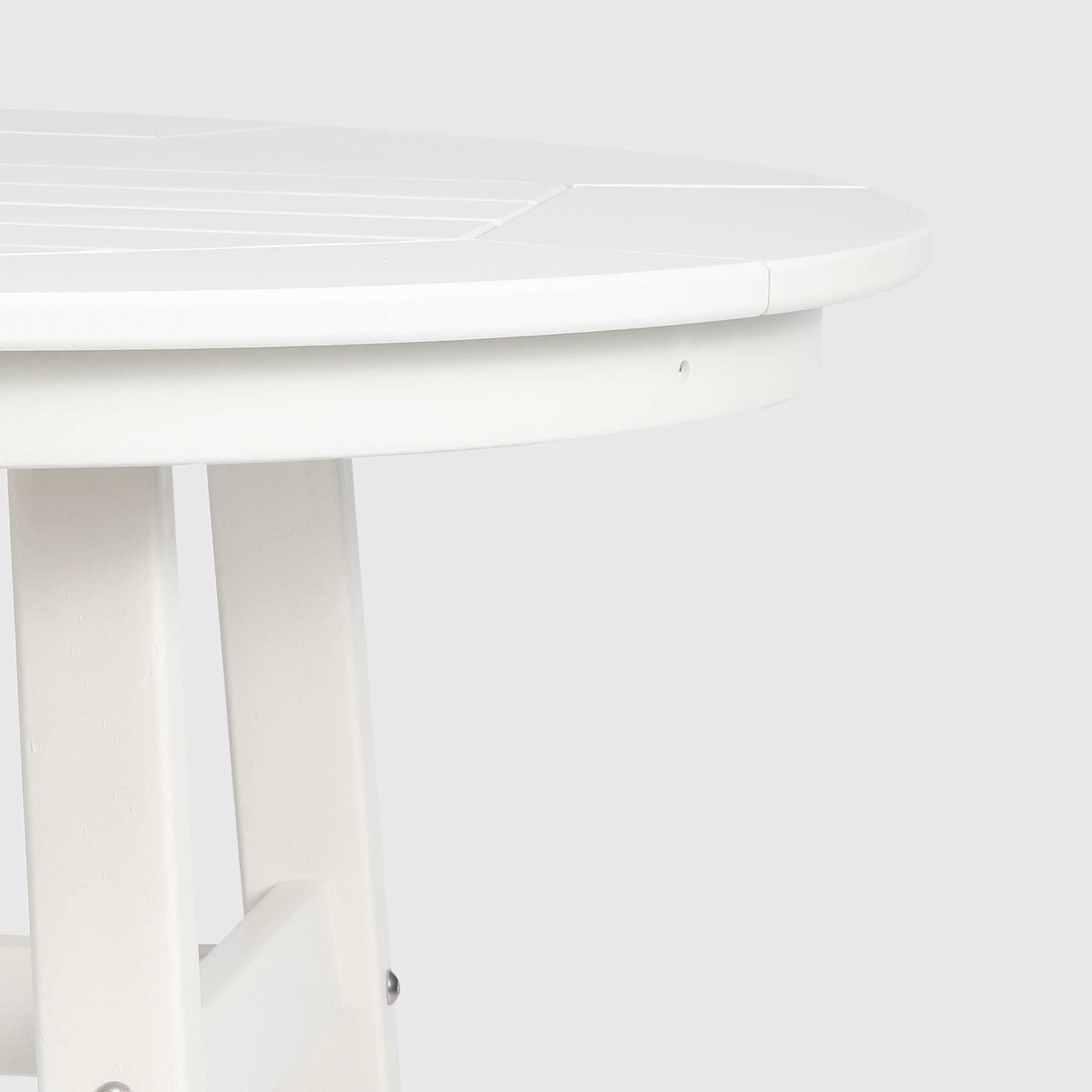 Paradise 5-Piece HDPE Outdoor Patio Dining Bar Bistro Table Set with Counter High Round Bar Stools