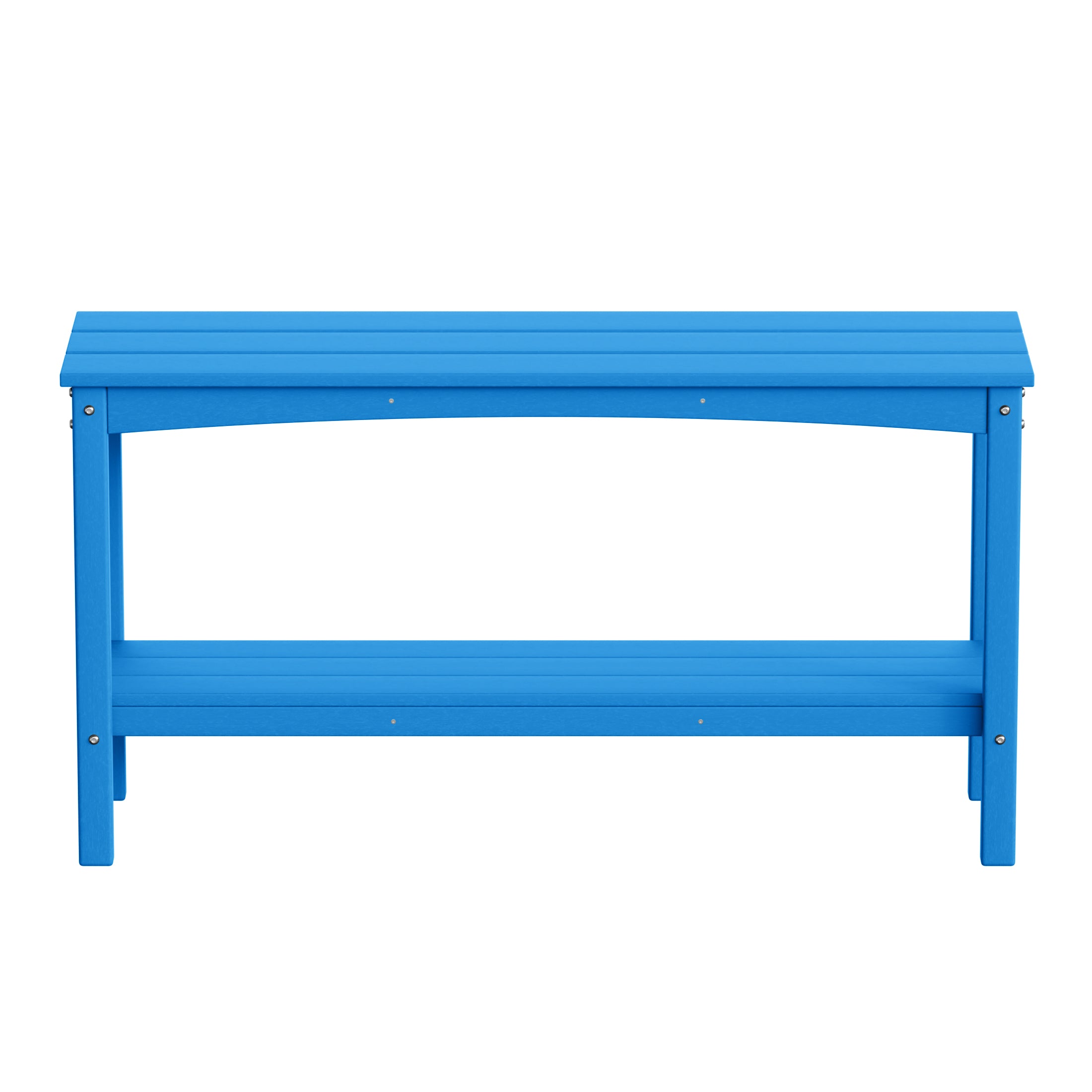 Paradise 55" Outdoor Patio HDPE Adirondack 2-Tier Shelf Console Table