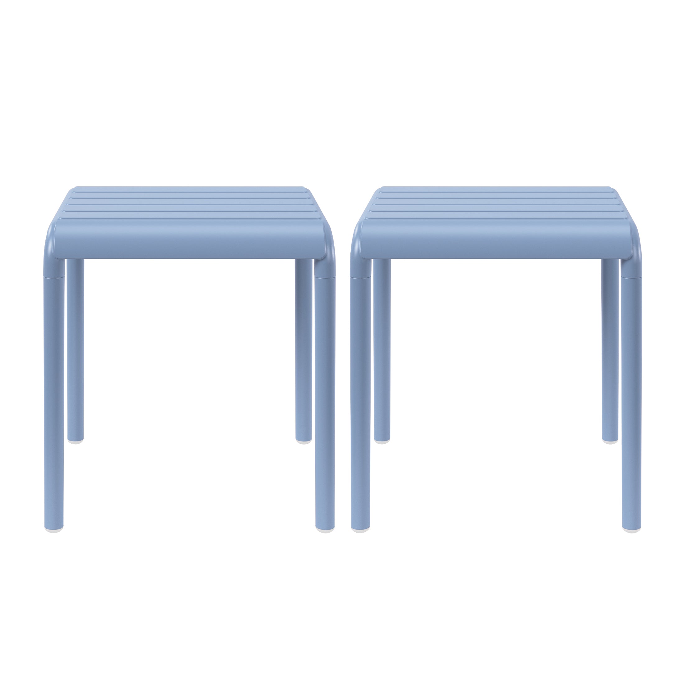 Sunshine Plastic Modern Outdoor Patio Accent Side Tables (Set of 2)