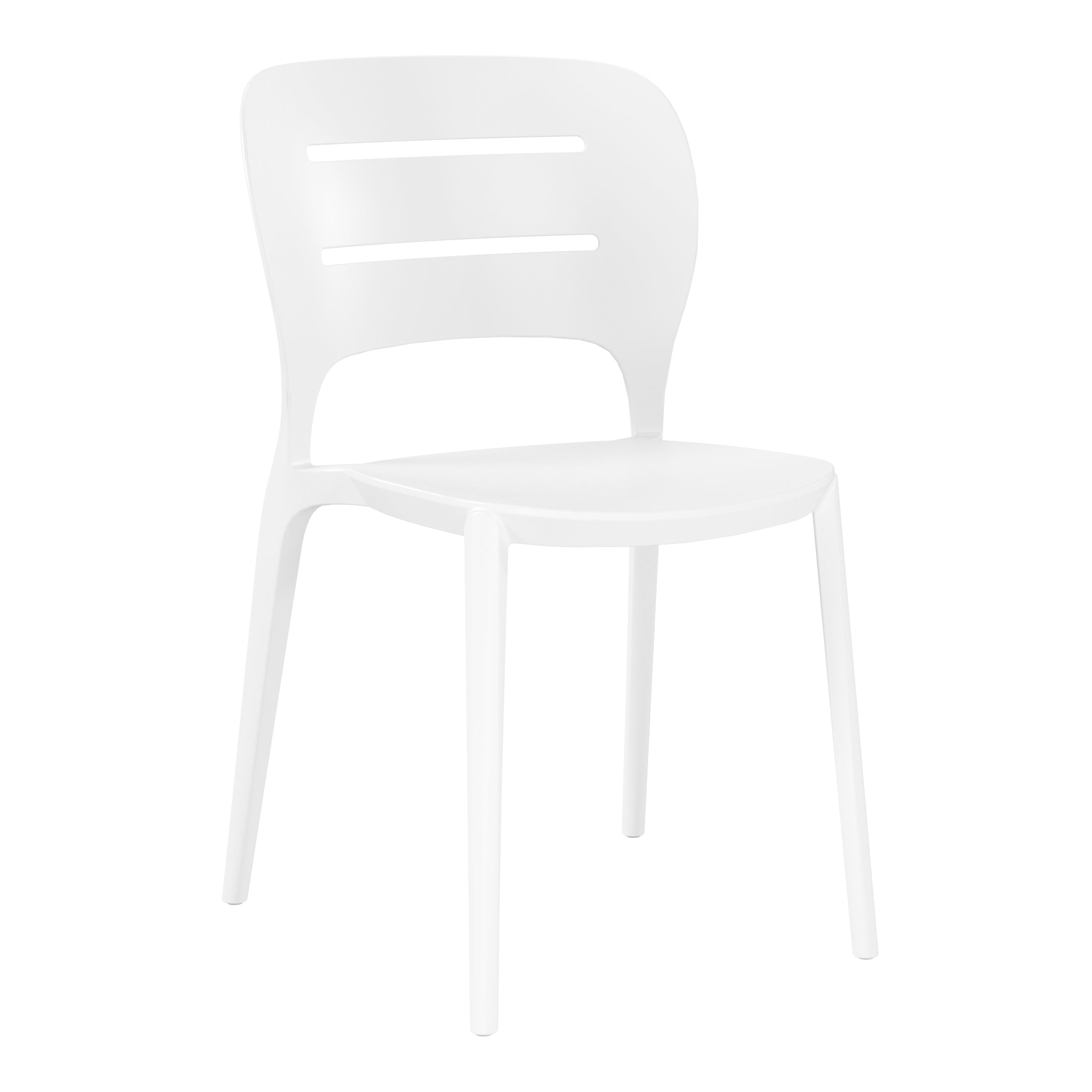 Sunshine Outdoor Modern Stackable Plastic Patio Dining Side Chairs (Set of 2)