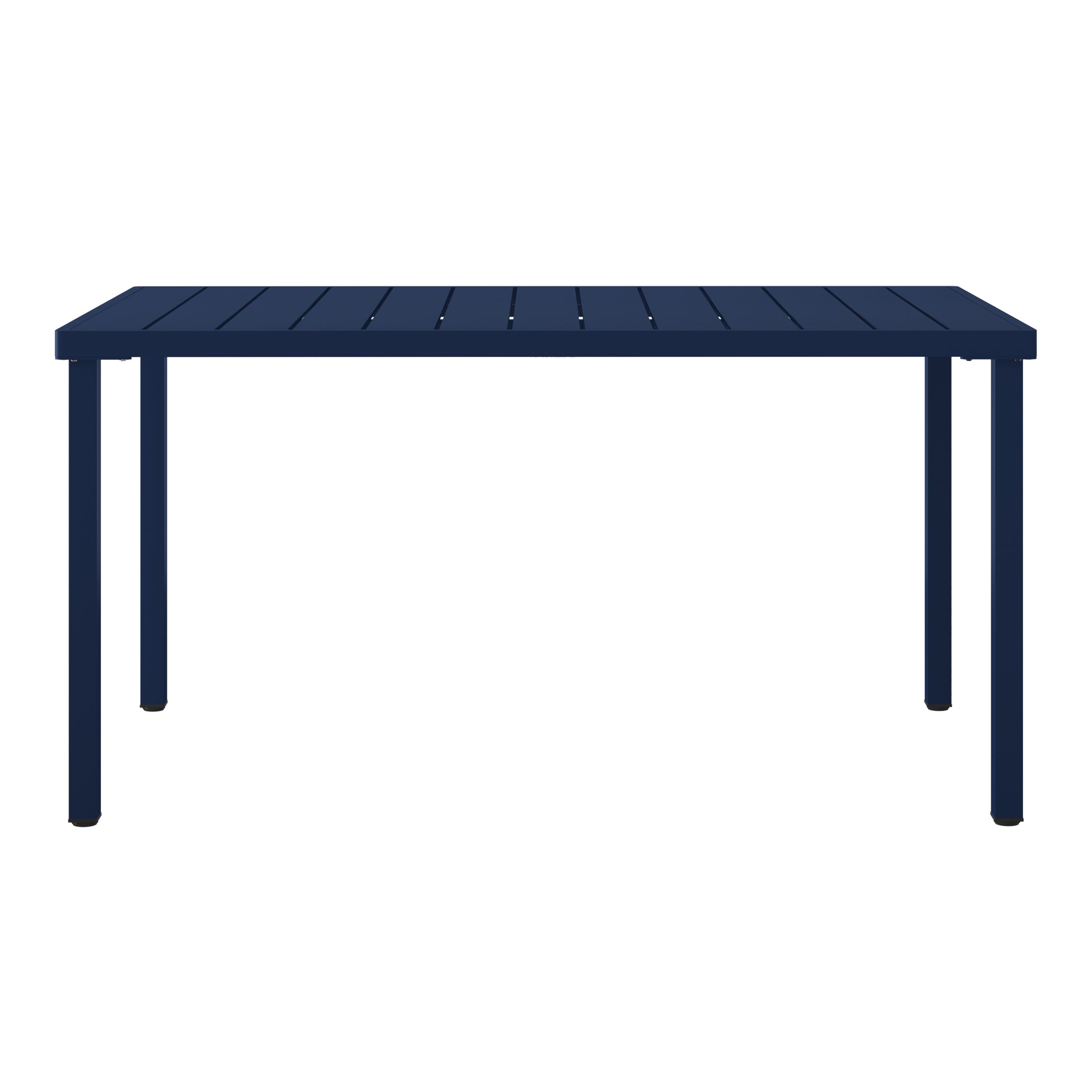 Sunshine 59" Iron Metal Outdoor Rectangular Patio Dining Table For 6