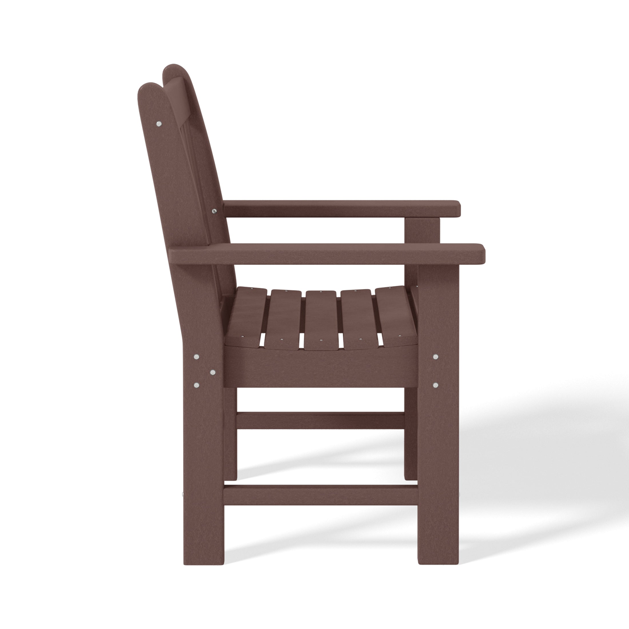 Paradise Outdoor Patio 3-Piece HDPE Adirondack Garden Chairs with Square Adirondack Side Table Set