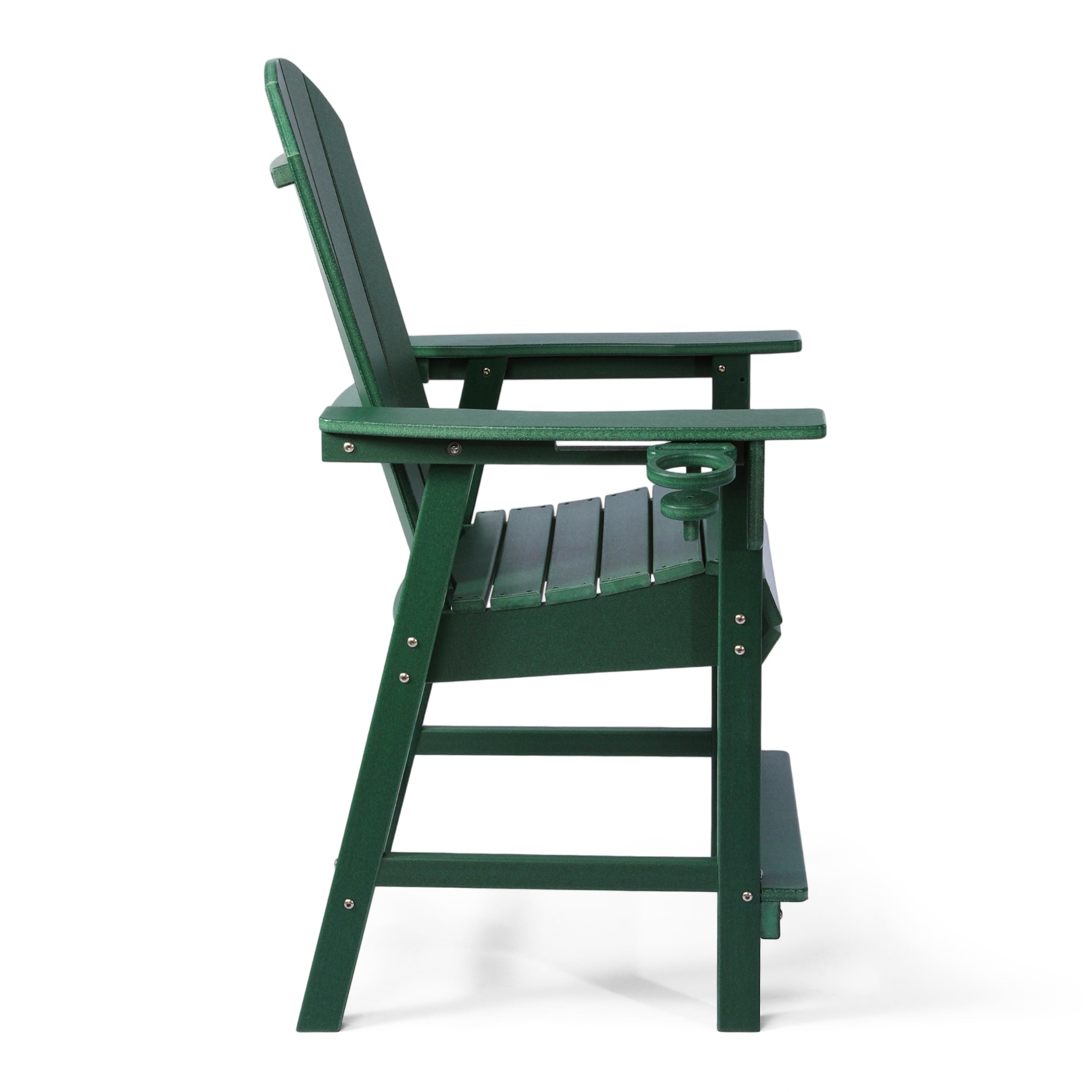 Paradise Outdoor HDPE  Tall Adirondack Counter Height Bar Chair With Cup Holder