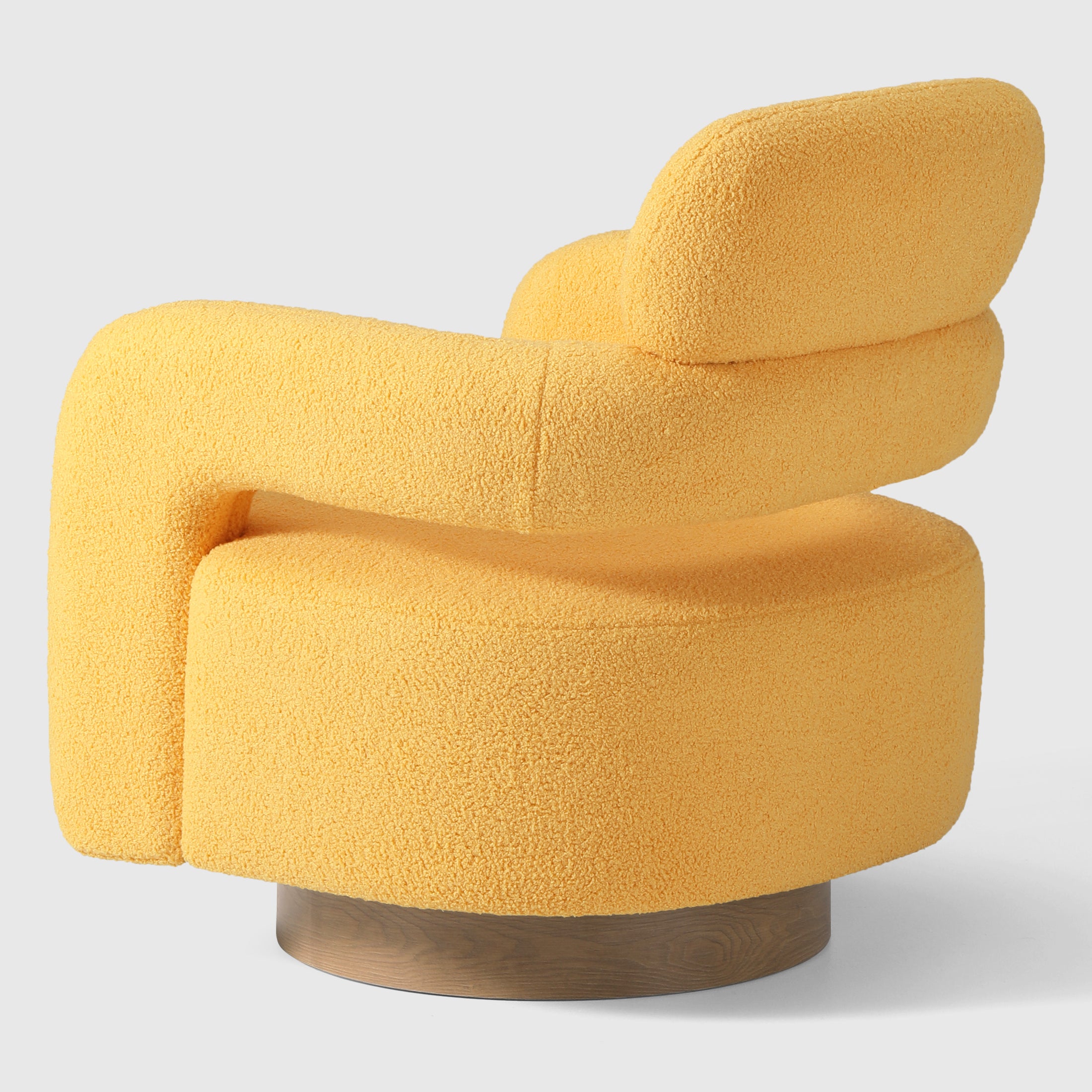 Celine Mid-Century Modern Sherpa Swivel Barrel Accent Chair (Set of 2)