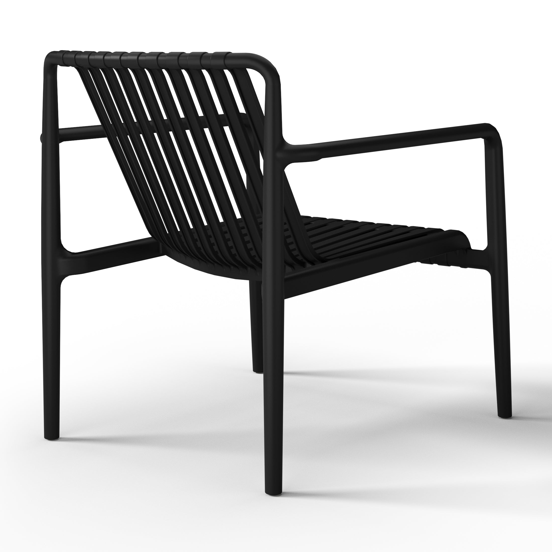 Sunshine Outdoor Modern Stackable Plastic Patio Club Armchairs (Set of 2)