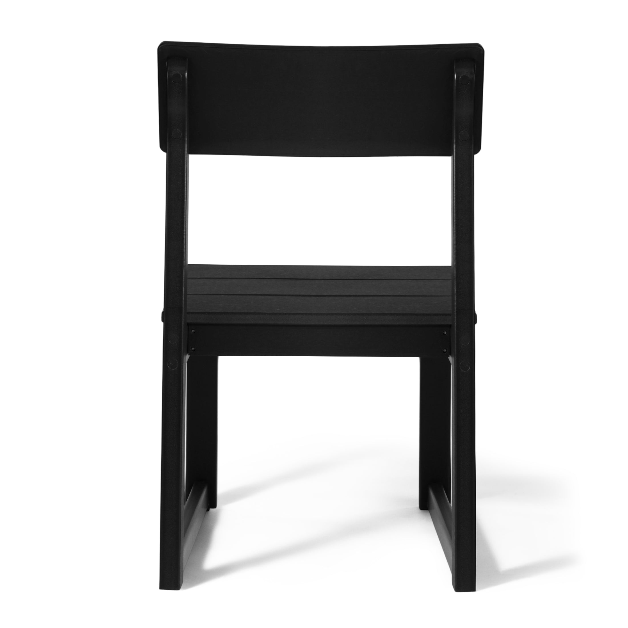 Cambria Modern HDPE Outdoor Armless Patio Dining Chairs (Set of 2)