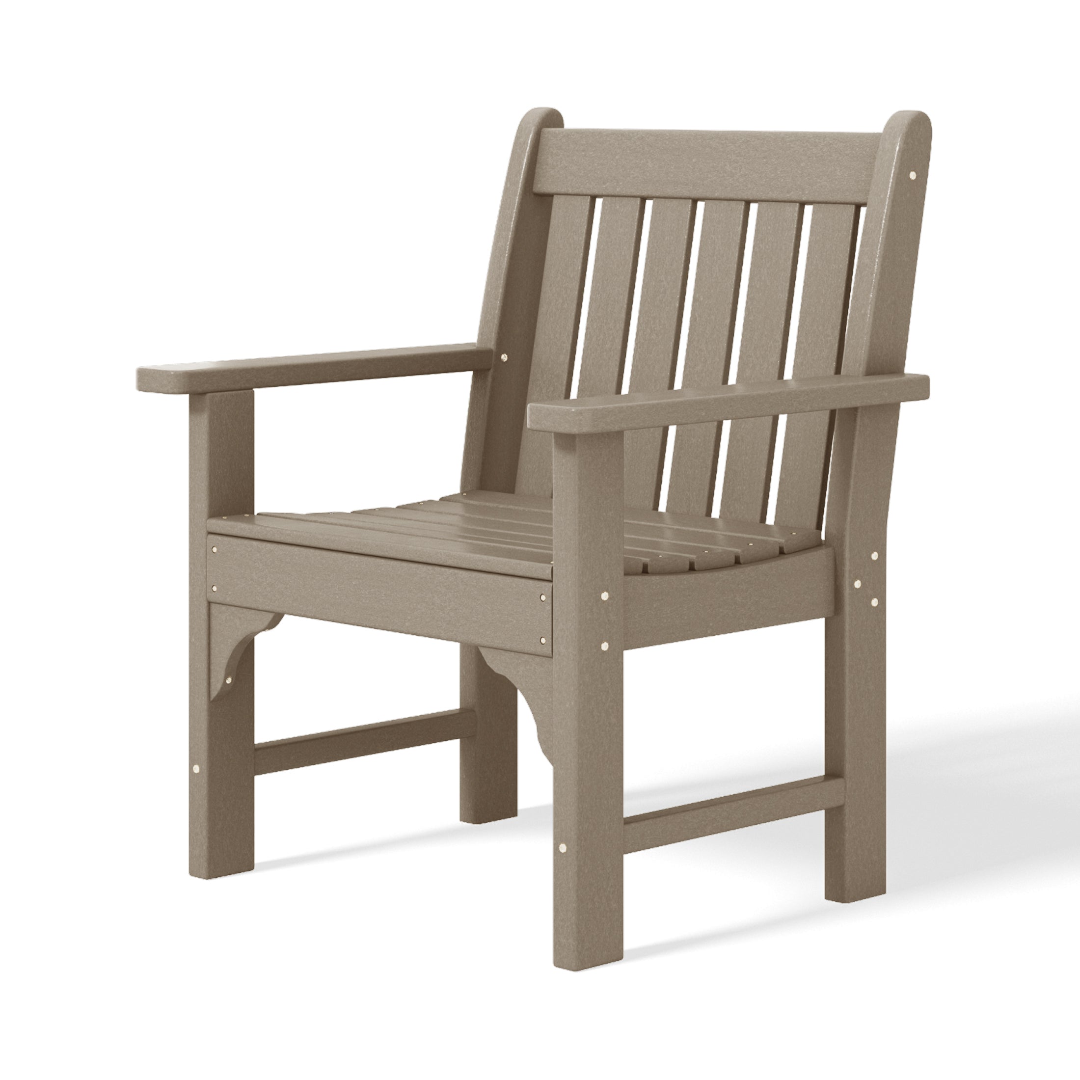 Paradise Outdoor Patio HDPE Adirondack Dining Arm Chair
