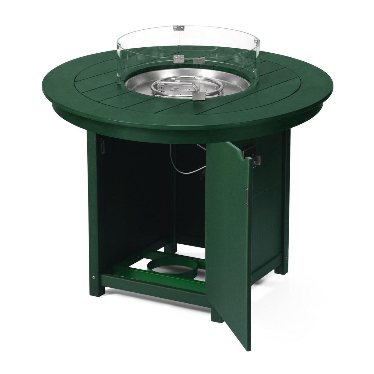 Sol 47" Modern Outdoor Patio Propane Round Counter Height Fire Pit Table