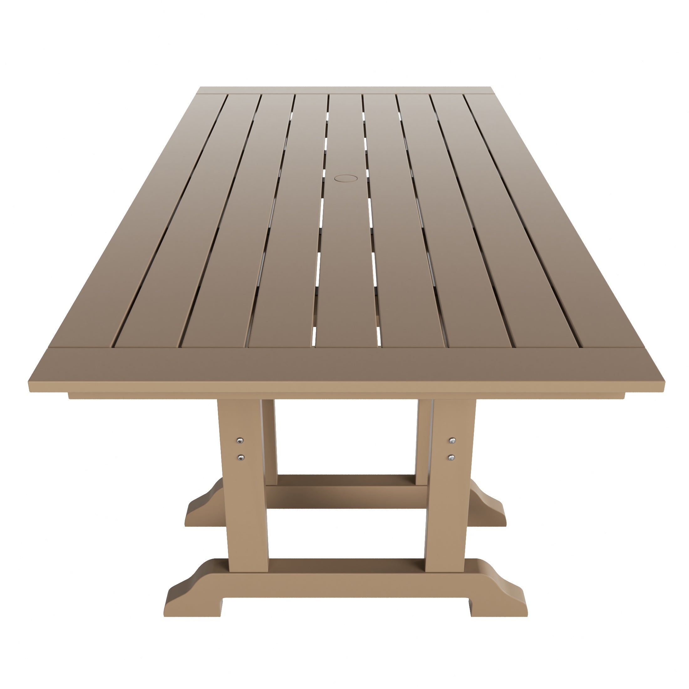 Paradise 6-Piece HDPE Rectangular Patio Dining Table Set with Foldable Chairs and Patio Bench