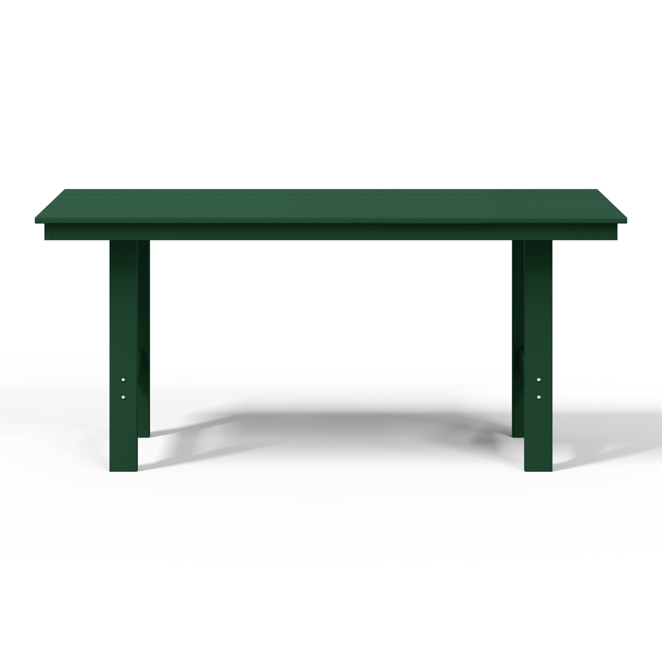 Palms Outdoor Modern HDPE 66" Wide Rectangle Patio Dining Table for 6