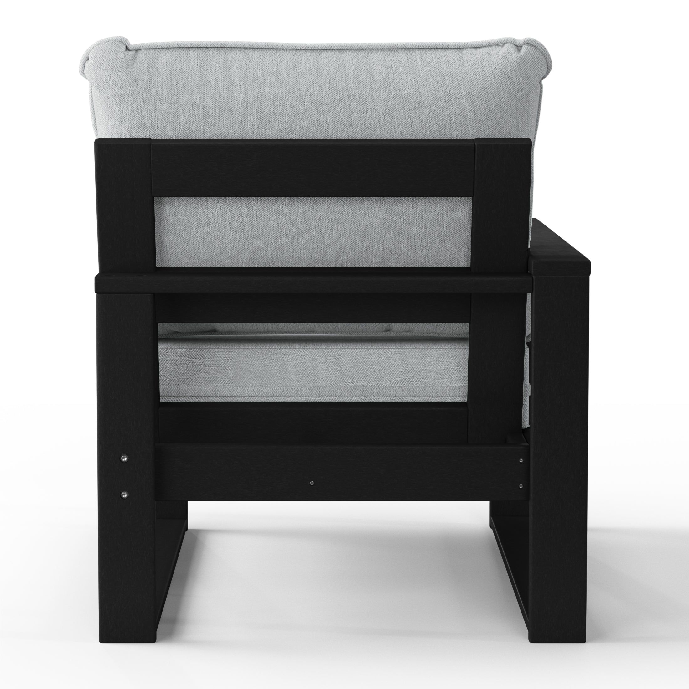 Rockaway Outdoor HDPE All-Weather Modern Patio Loveseat with Waterproof Cushions