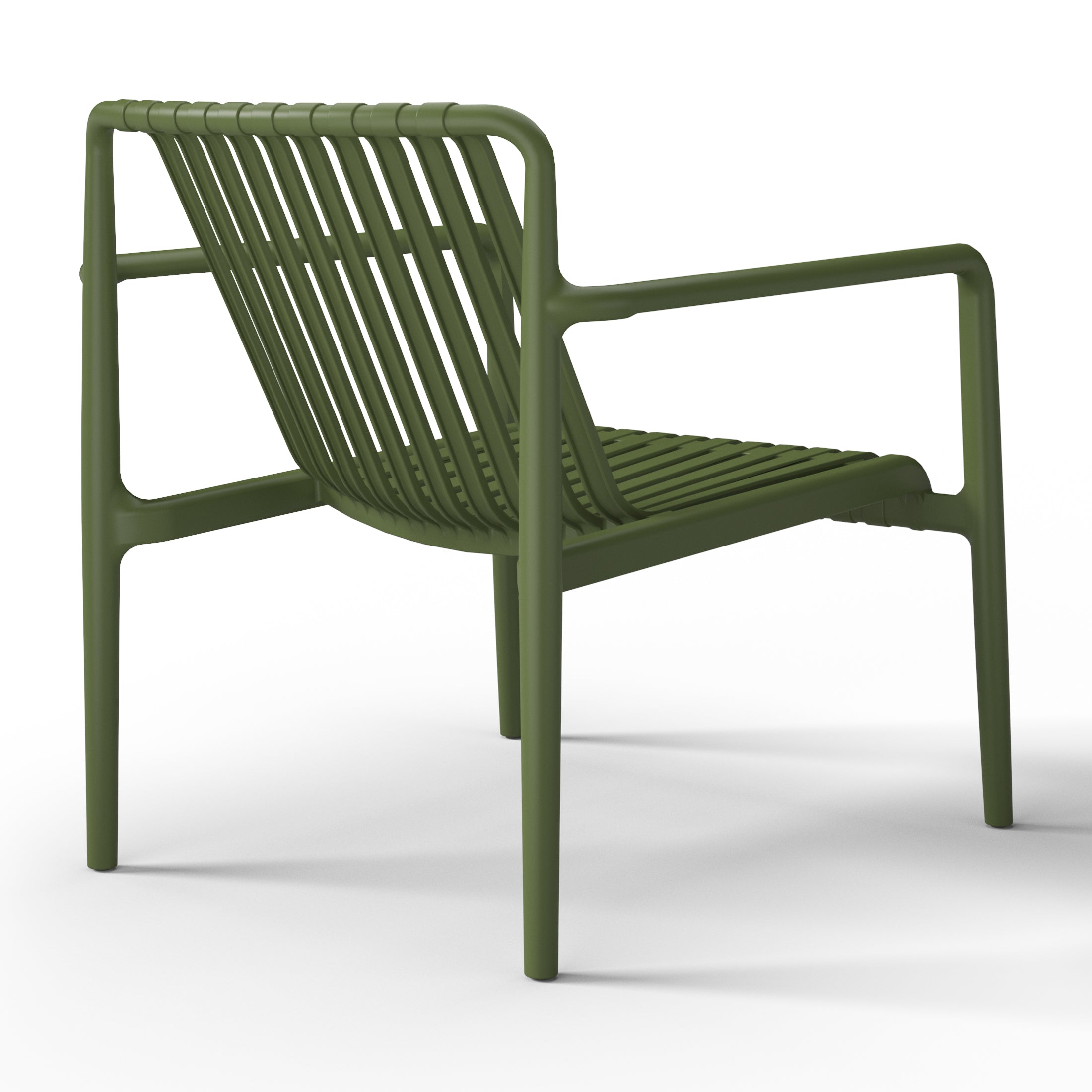 Sunshine Outdoor Modern Stackable Plastic Patio Club Armchairs (Set of 2)