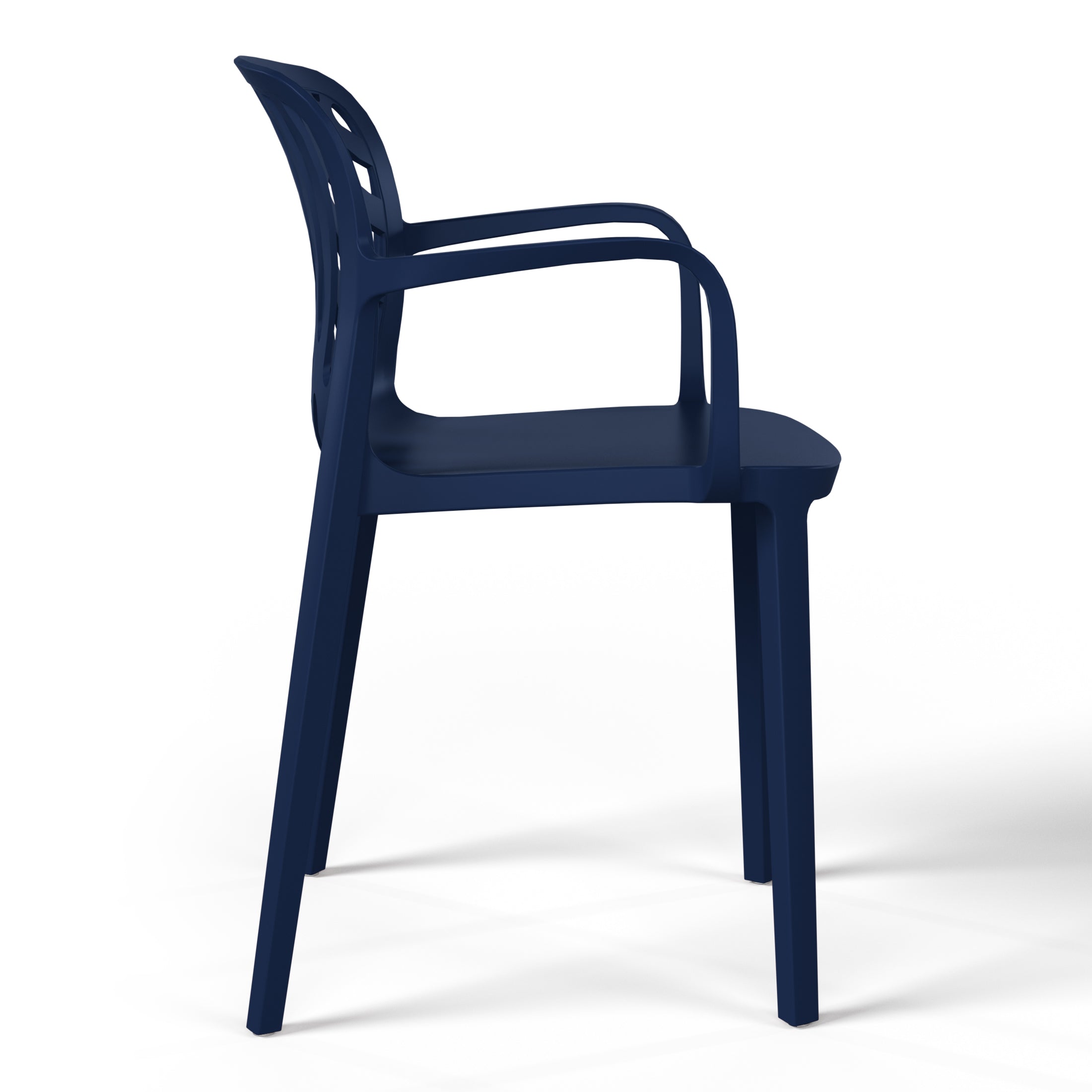 Sunshine Outdoor Modern Stackable Patio Dining Armchairs (Set of 2)