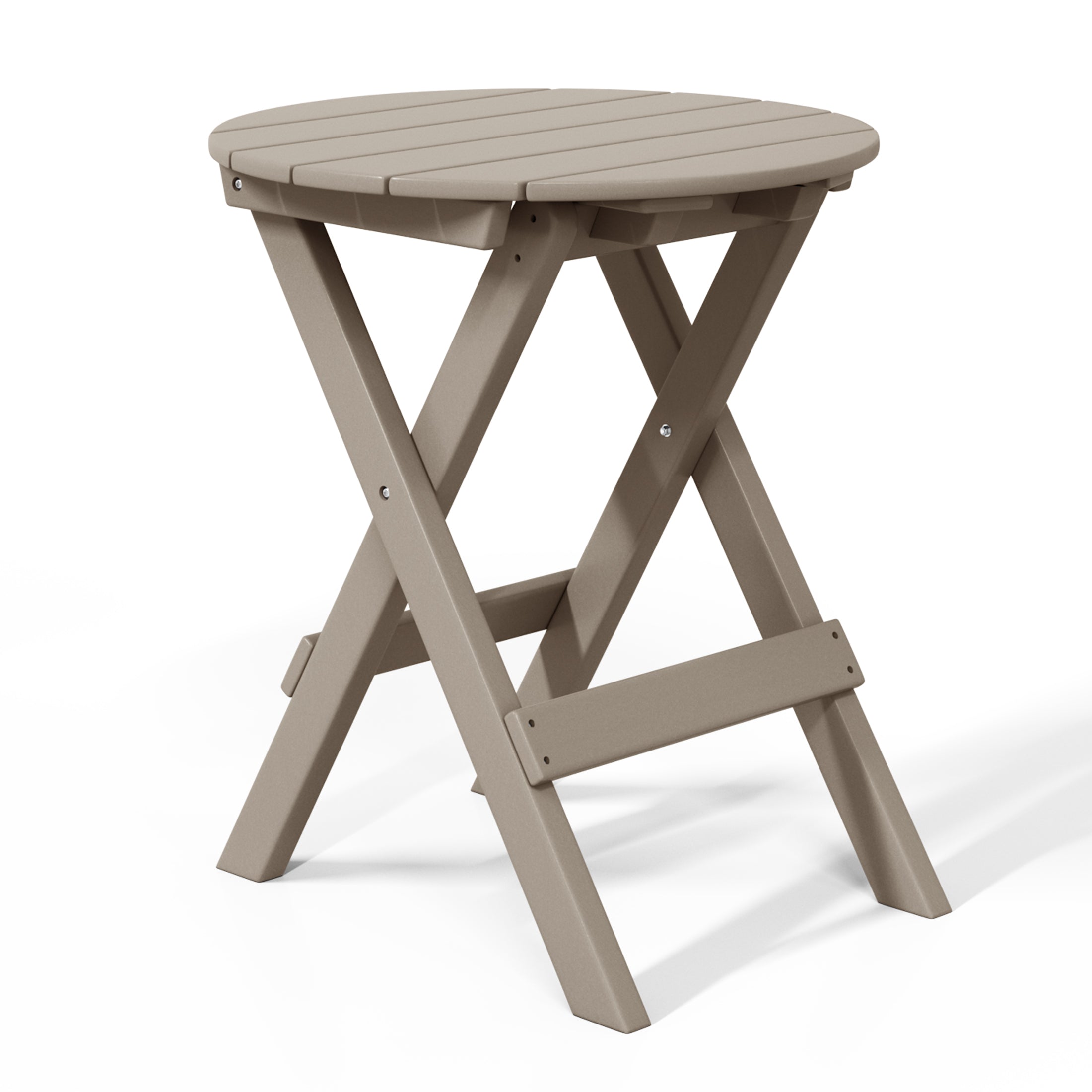 Paradise HDPE Outdoor 24.5 Inch Round Portable Folding Patio Dining Table