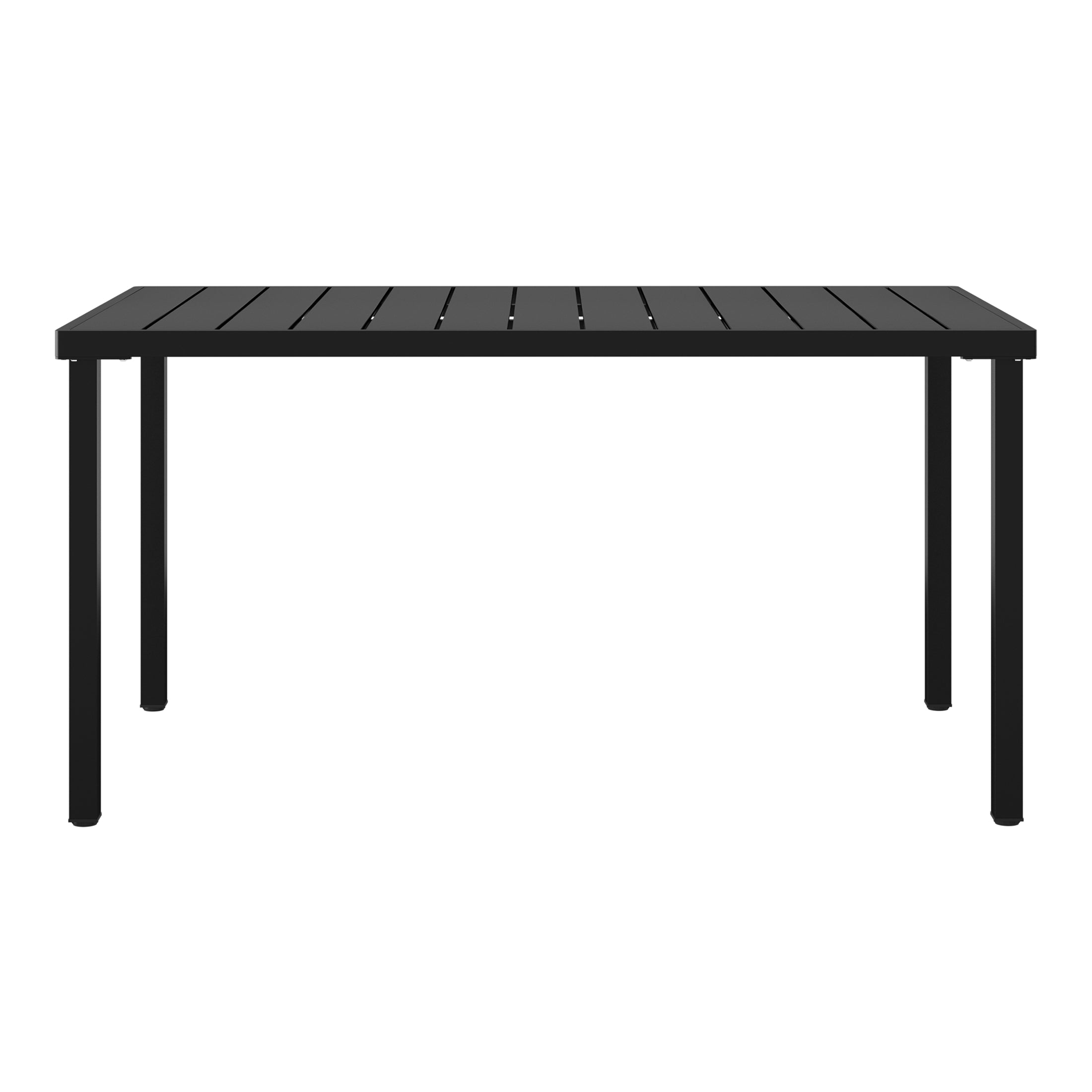 Sunshine 59" Iron Metal Outdoor Rectangular Patio Dining Table For 6