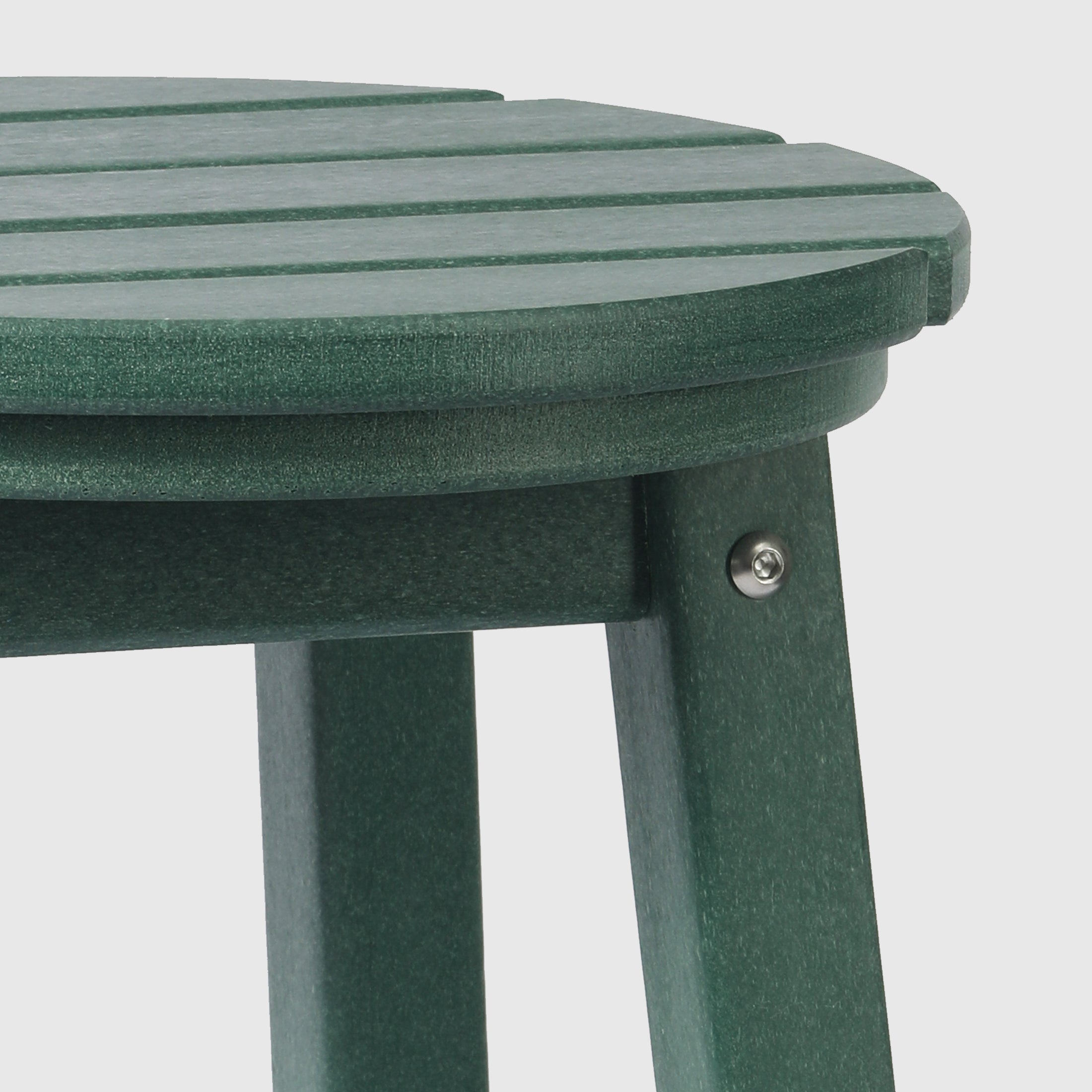Paradise 24" HDPE Outdoor Patio Round Counter Height Bar Stool Set of 3