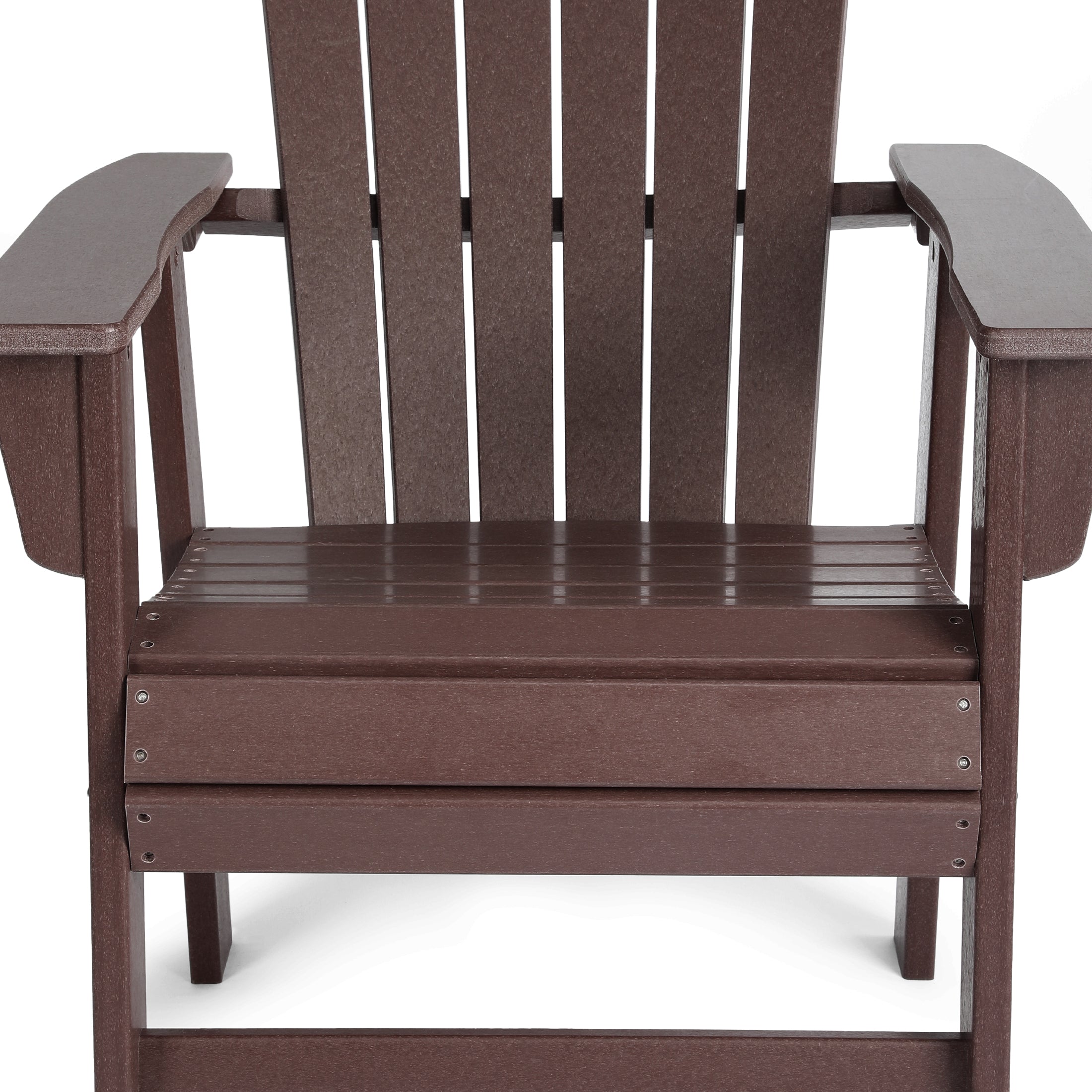 Portside Outdoor Modern HDPE Adirondack Patio Dining Chairs (Set of 2)
