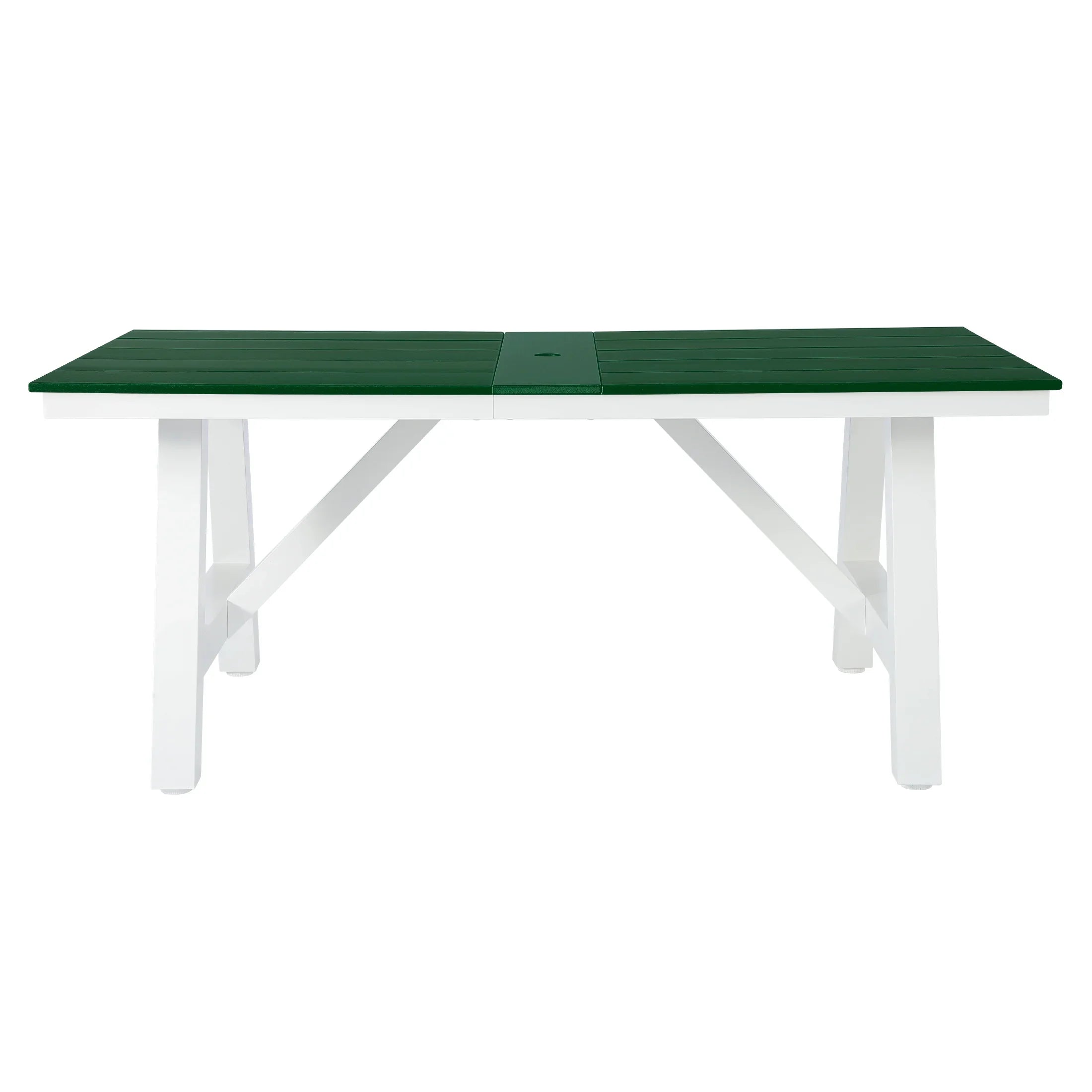 72 patio table umbrella Stinson 72" HDPE Rectangle Outdoor Patio Dining Table With Umbrella Ho