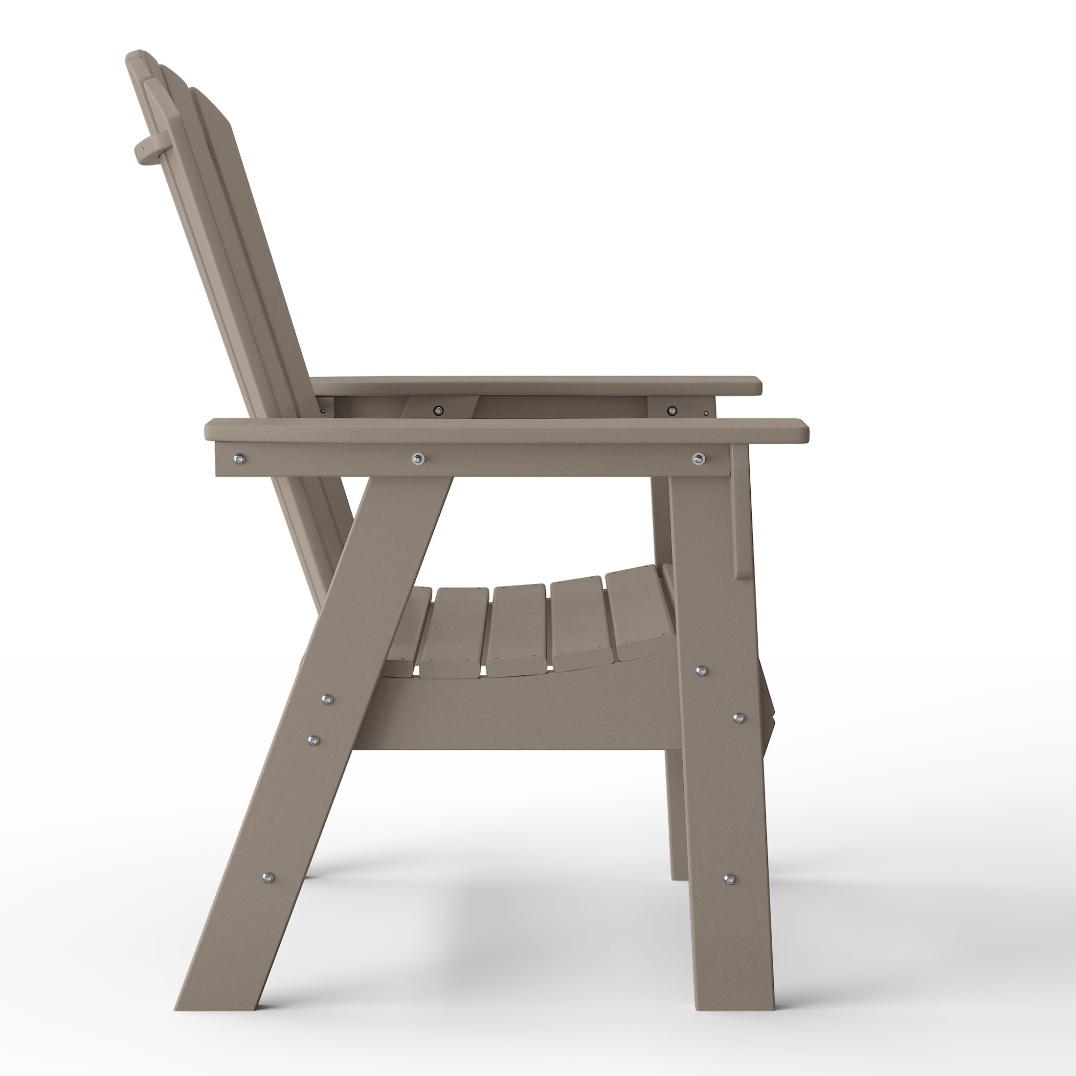 Portside Outdoor Modern HDPE Adirondack Patio Dining Chairs (Set of 2)