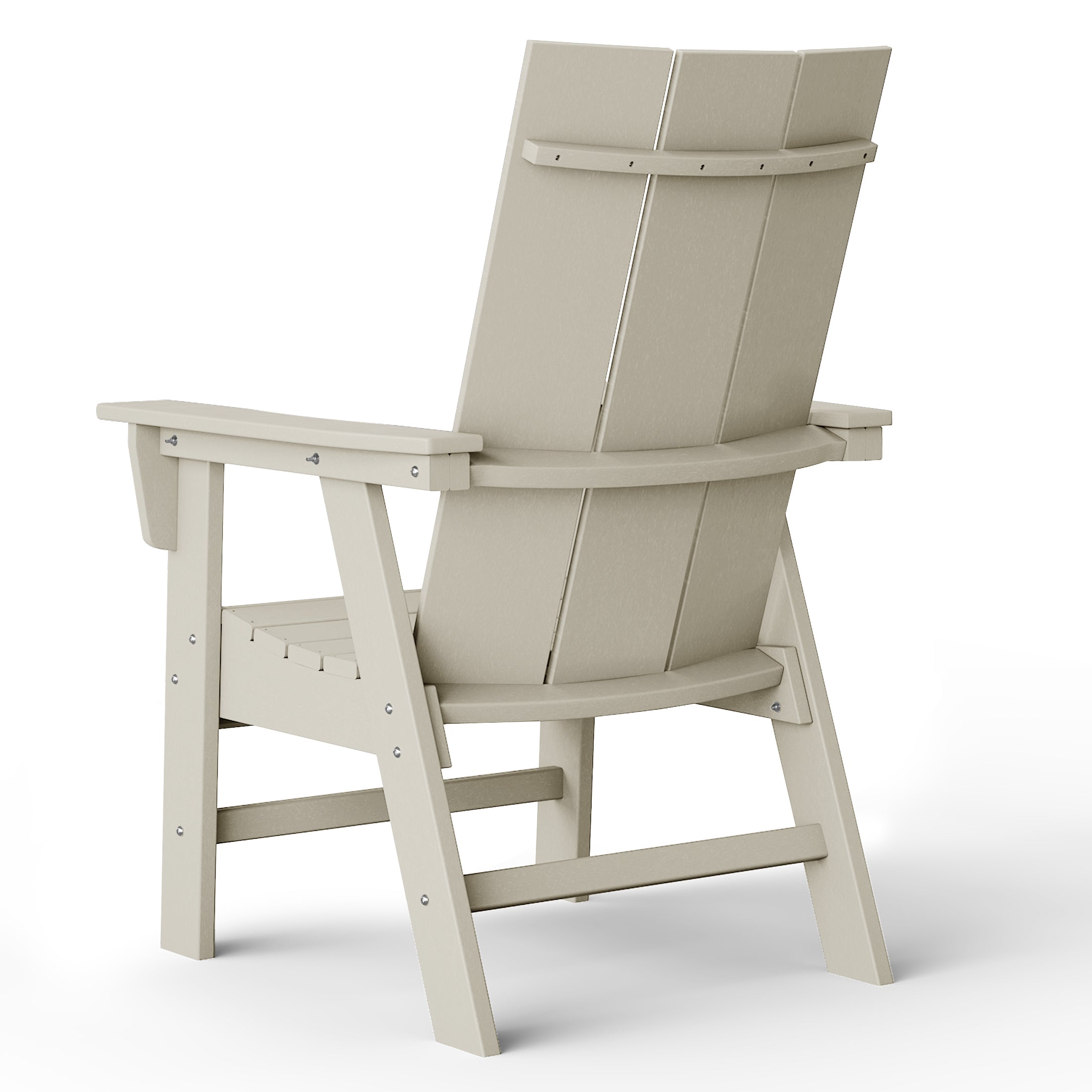 Palms Outdoor Patio HDPE Plastic Modern Adirondack Dining Chairs (Set of 2)