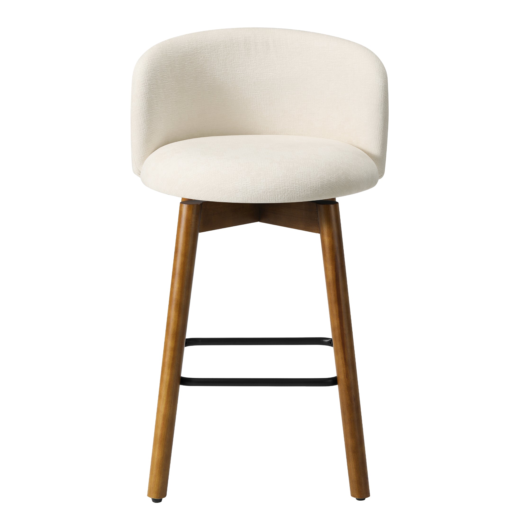 Danburry Modern Chenille Upholstered 26" Counter Height Swivel Bar Stool