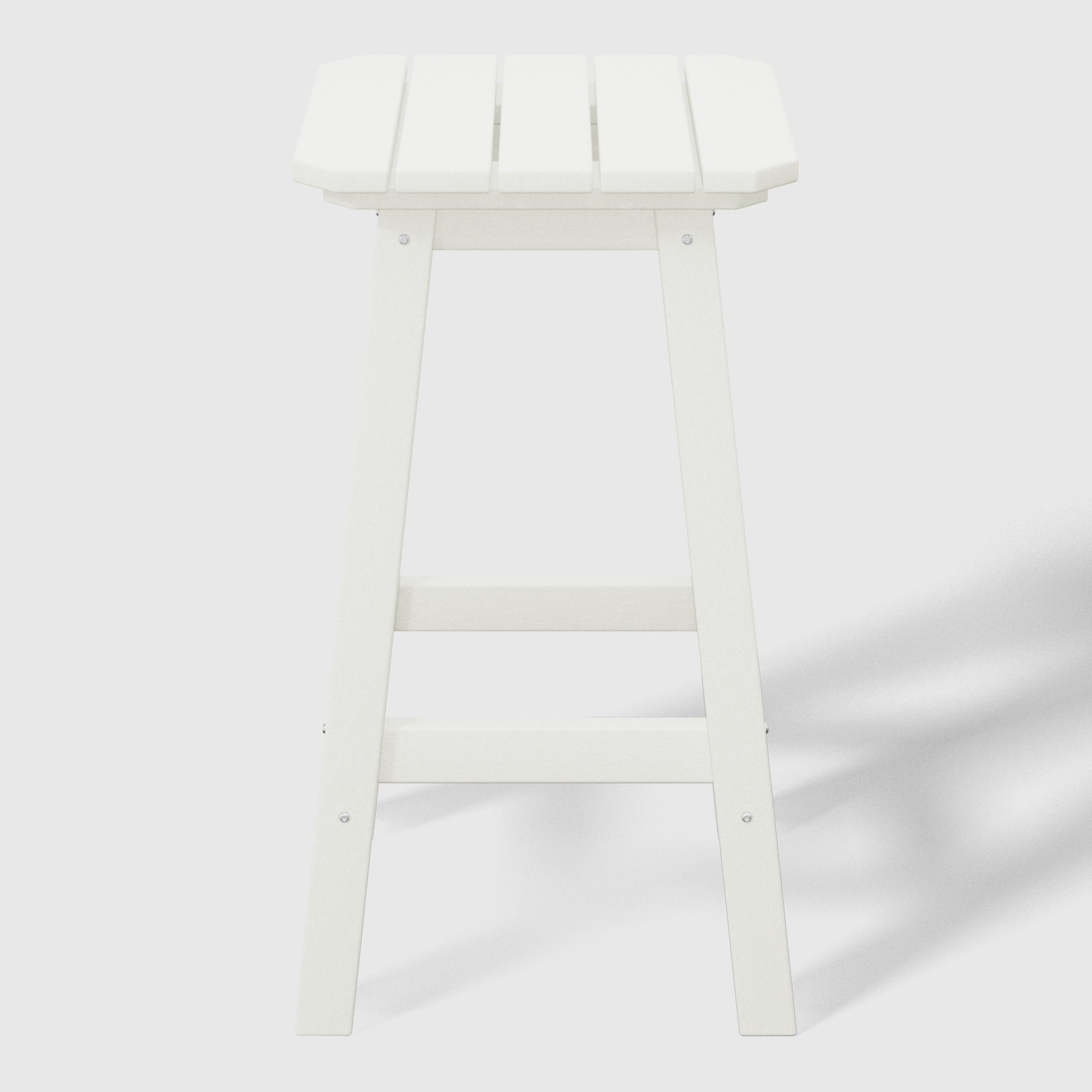 Paradise 24" HDPE Outdoor Patio Counter High Backless Square Bar Stools Set of 2