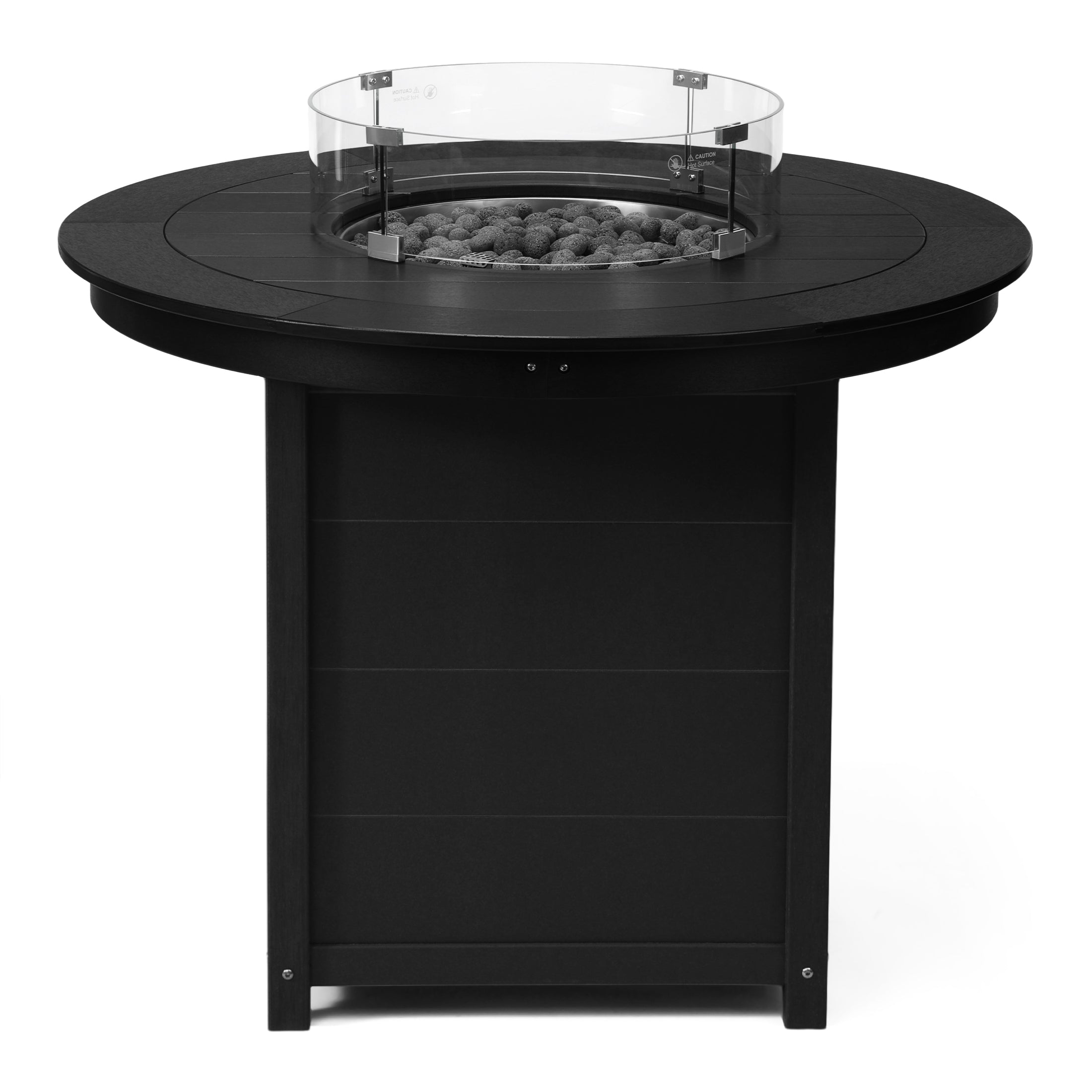 Sol 47" Modern Outdoor Patio Propane Round Counter Height Fire Pit Table