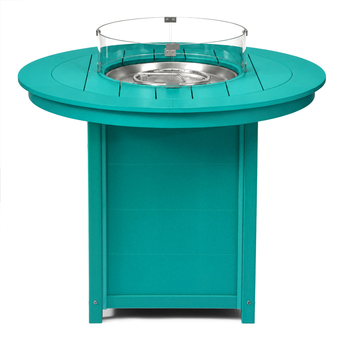 Sol 47" Modern Outdoor Patio Propane Round Counter Height Fire Pit Table