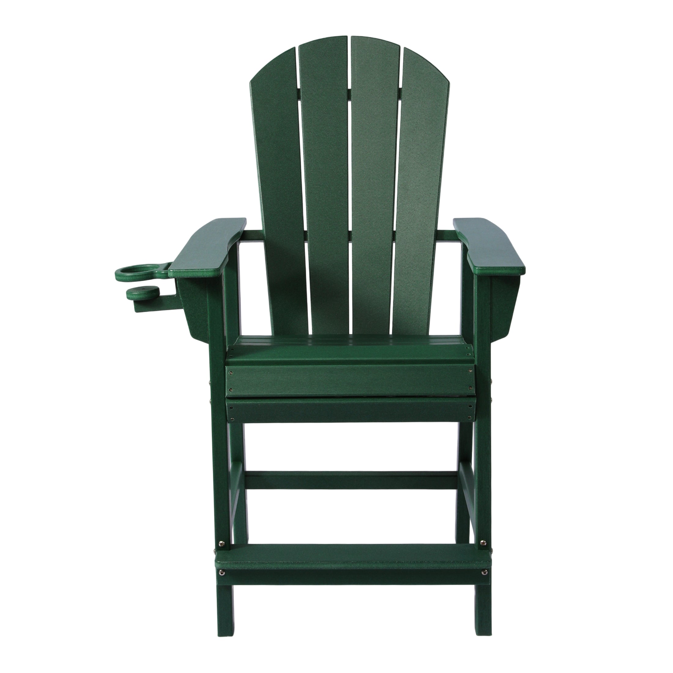 Paradise Outdoor HDPE  Tall Adirondack Counter Height Bar Chair With Cup Holder