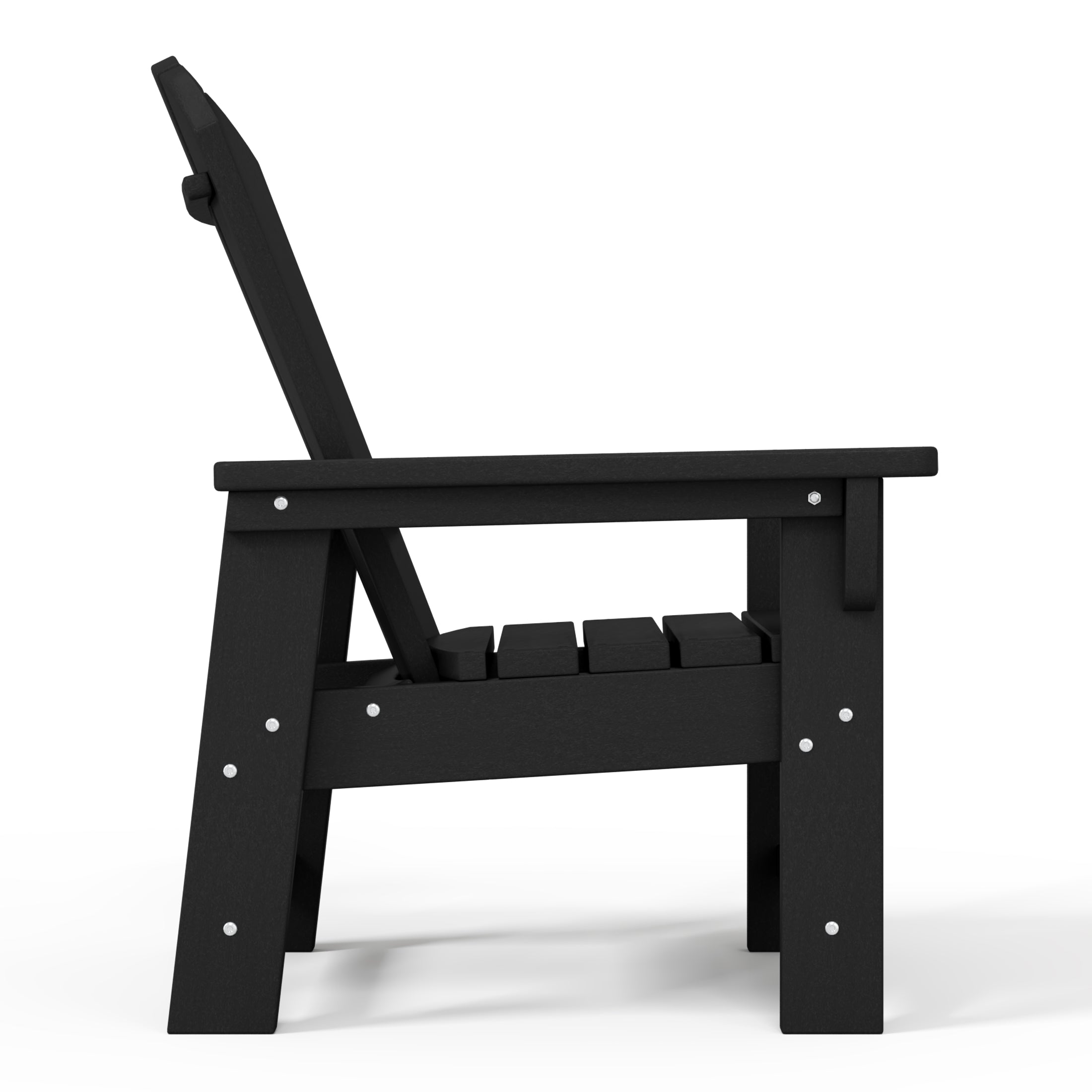 Paradise 2-Piece Kids Outdoor HDPE Adirondack Chair With Square Side Table Set