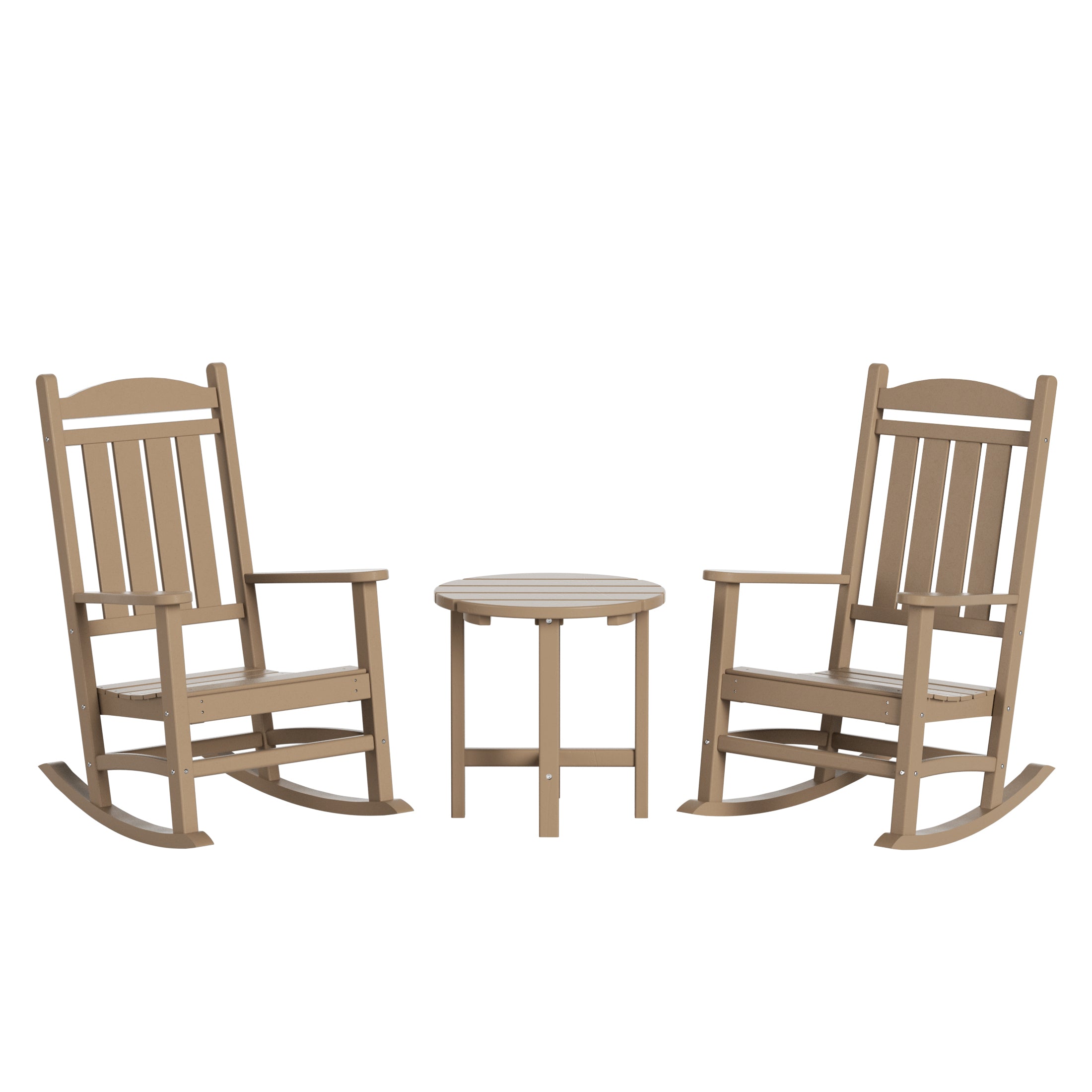 Paradise 3-Piece set Outdoor / Patio rocking chairs with a side table ( 2 seater )