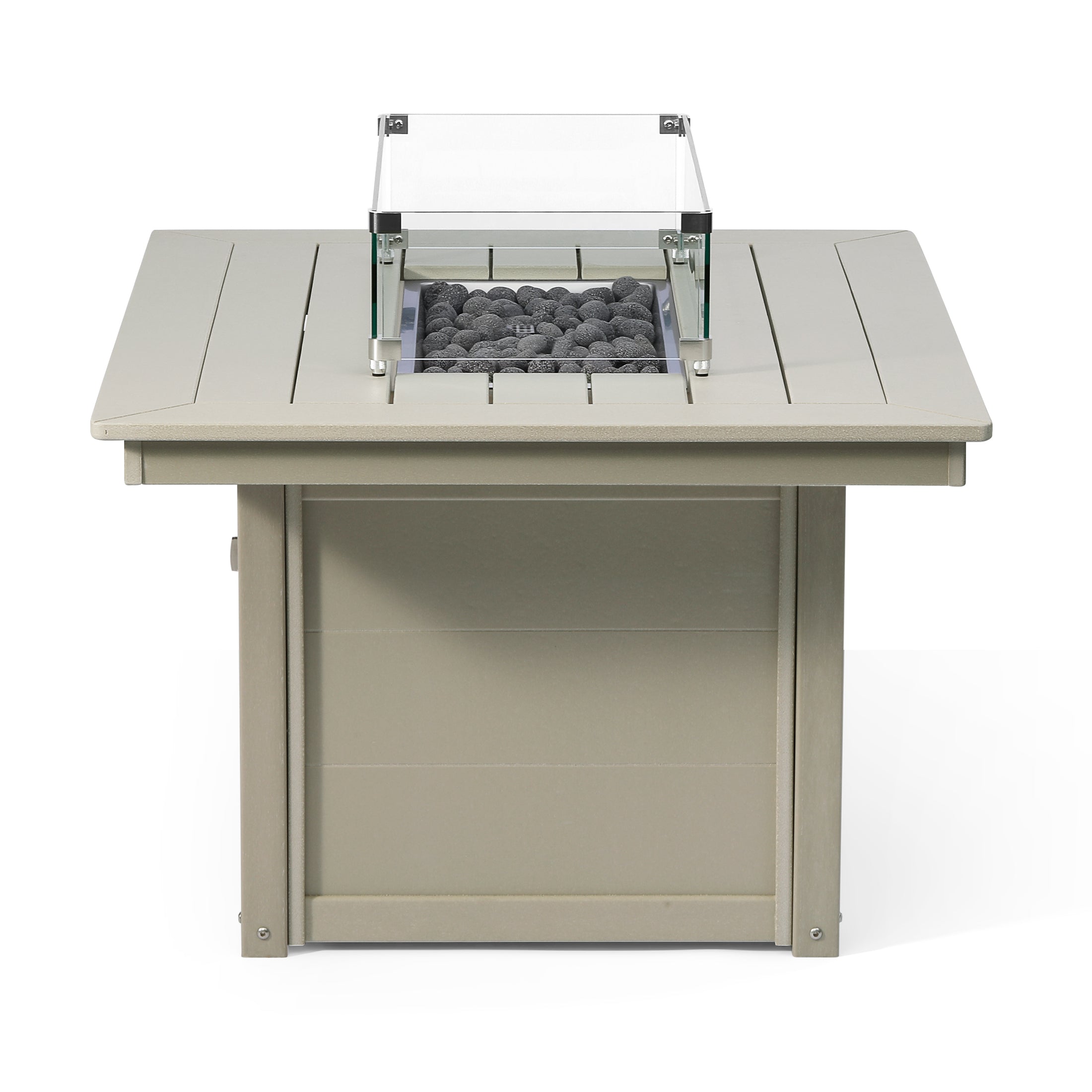 Sol 46" Modern Outdoor 55,000 BTU Patio Gas Propane Rectangle Deck Fire Pit Table
