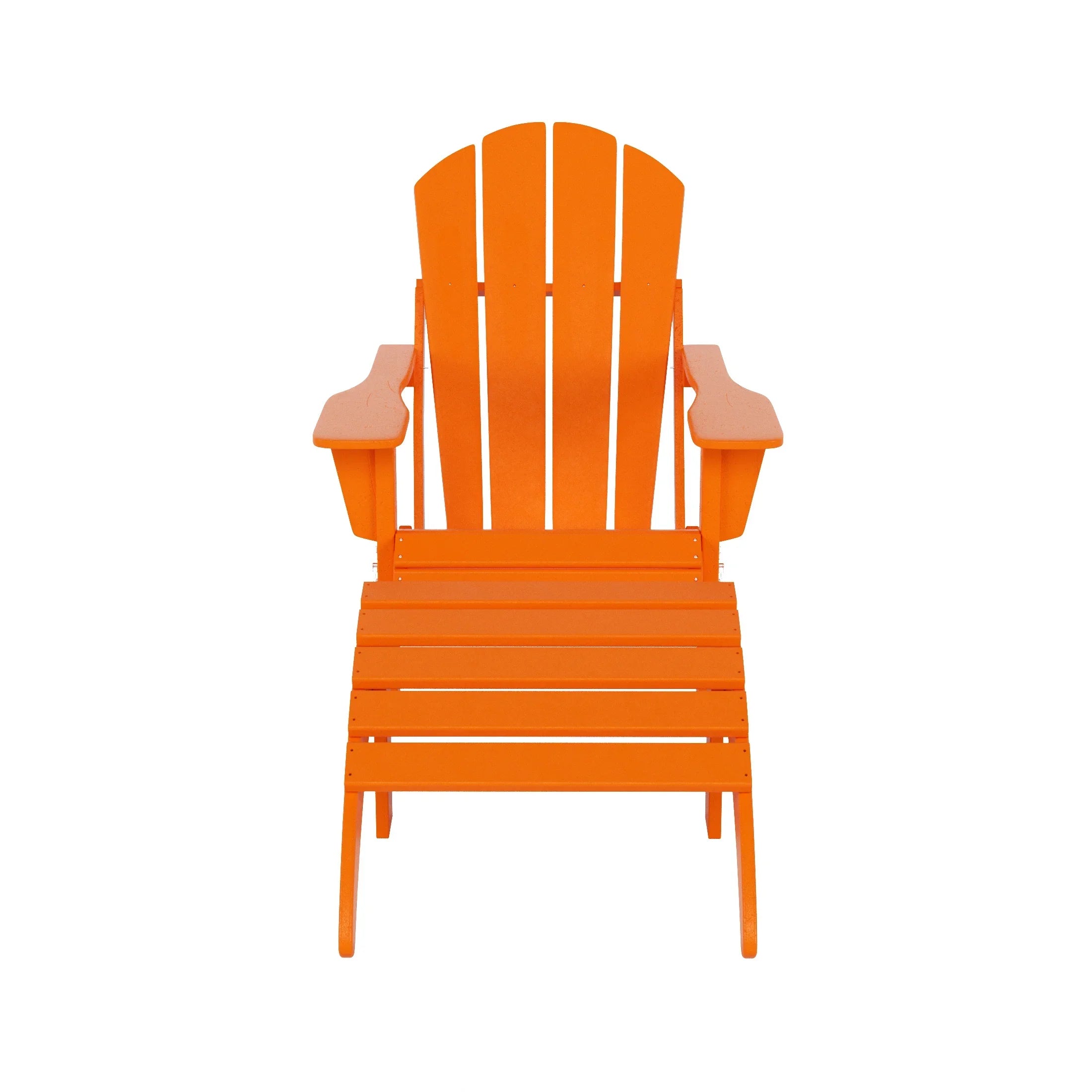 PARADISE 2-Piece Outdoor Patio Adirondack Chair with Footrest