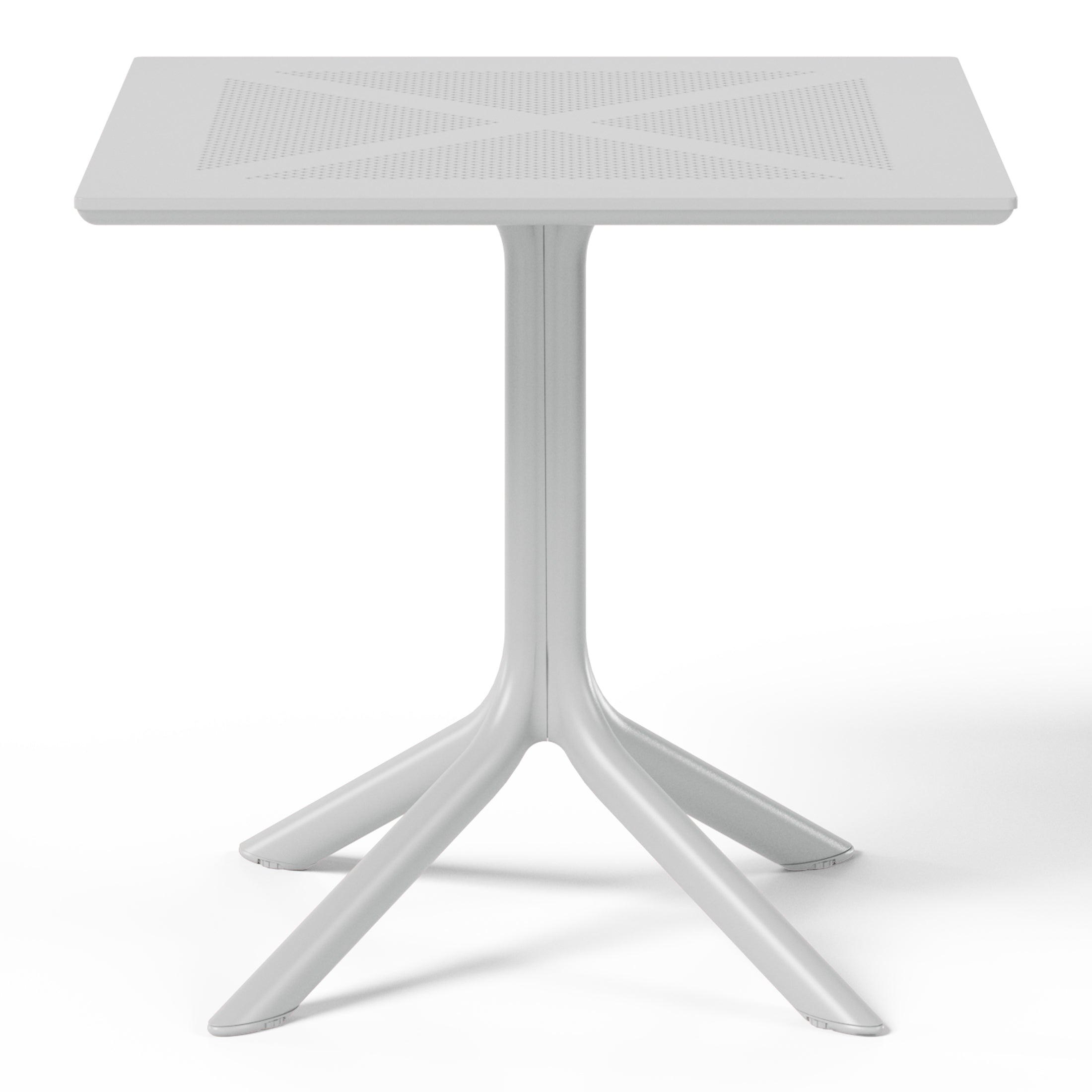 Sunshine 31.5" Square Plastic Outdoor Patio Dining Table for 4