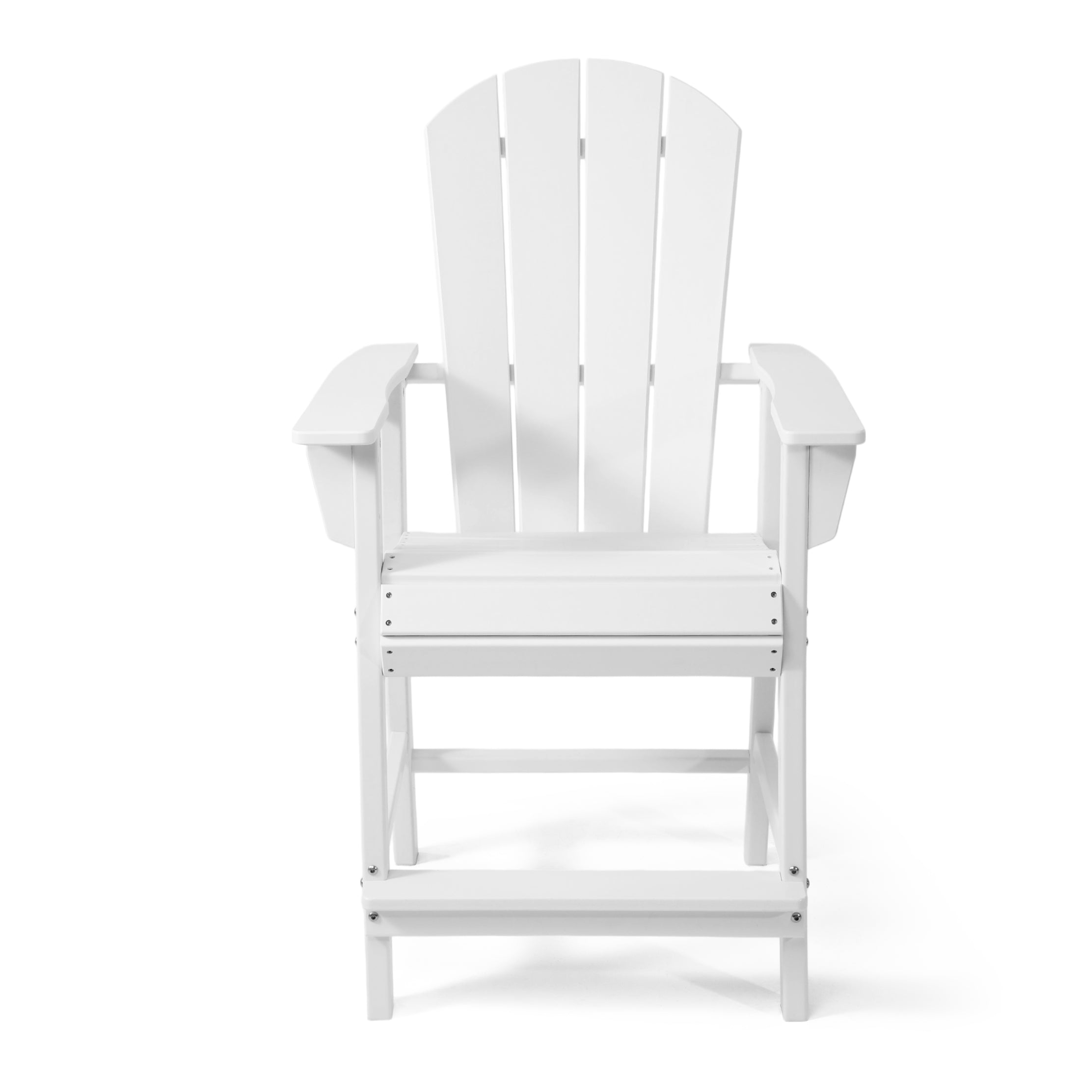 Paradise Outdoor HDPE  Tall Adirondack Counter Height Bar Chair With Cup Holder