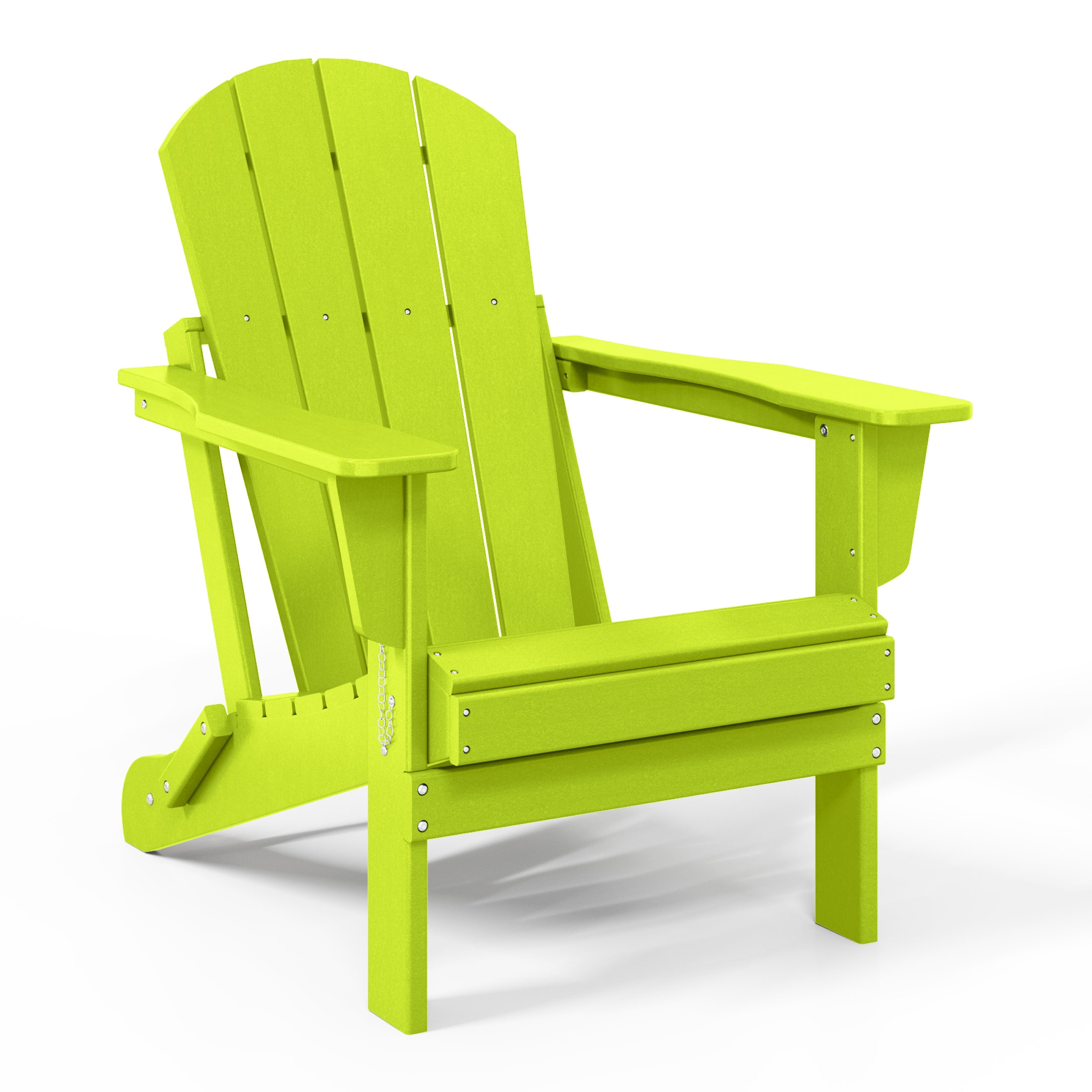 Paradise 5-Piece HDPE Folding Adirondack Chair Outdoor Patio Conversation Set