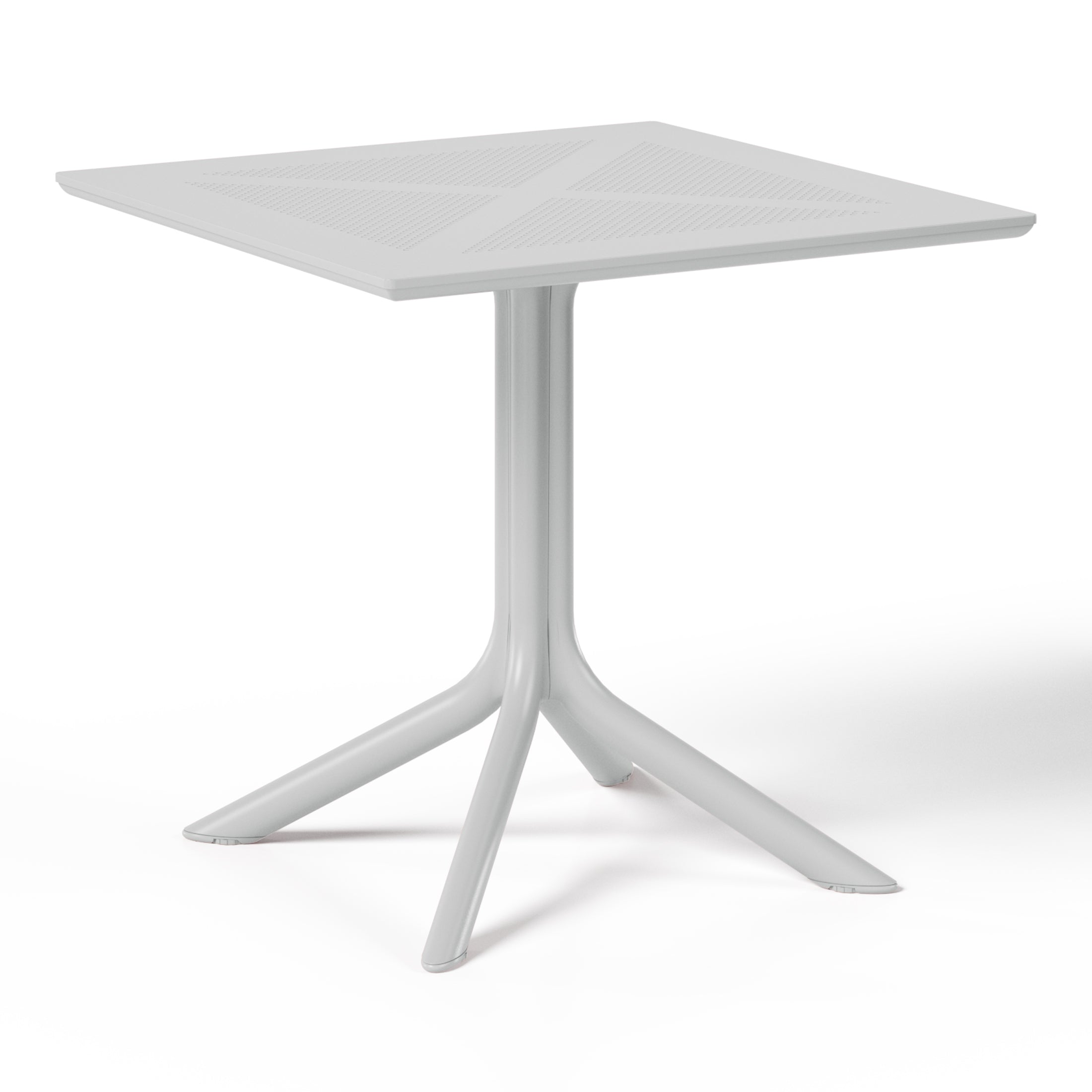 Sunshine 31.5" Square Plastic Outdoor Patio Dining Table for 4