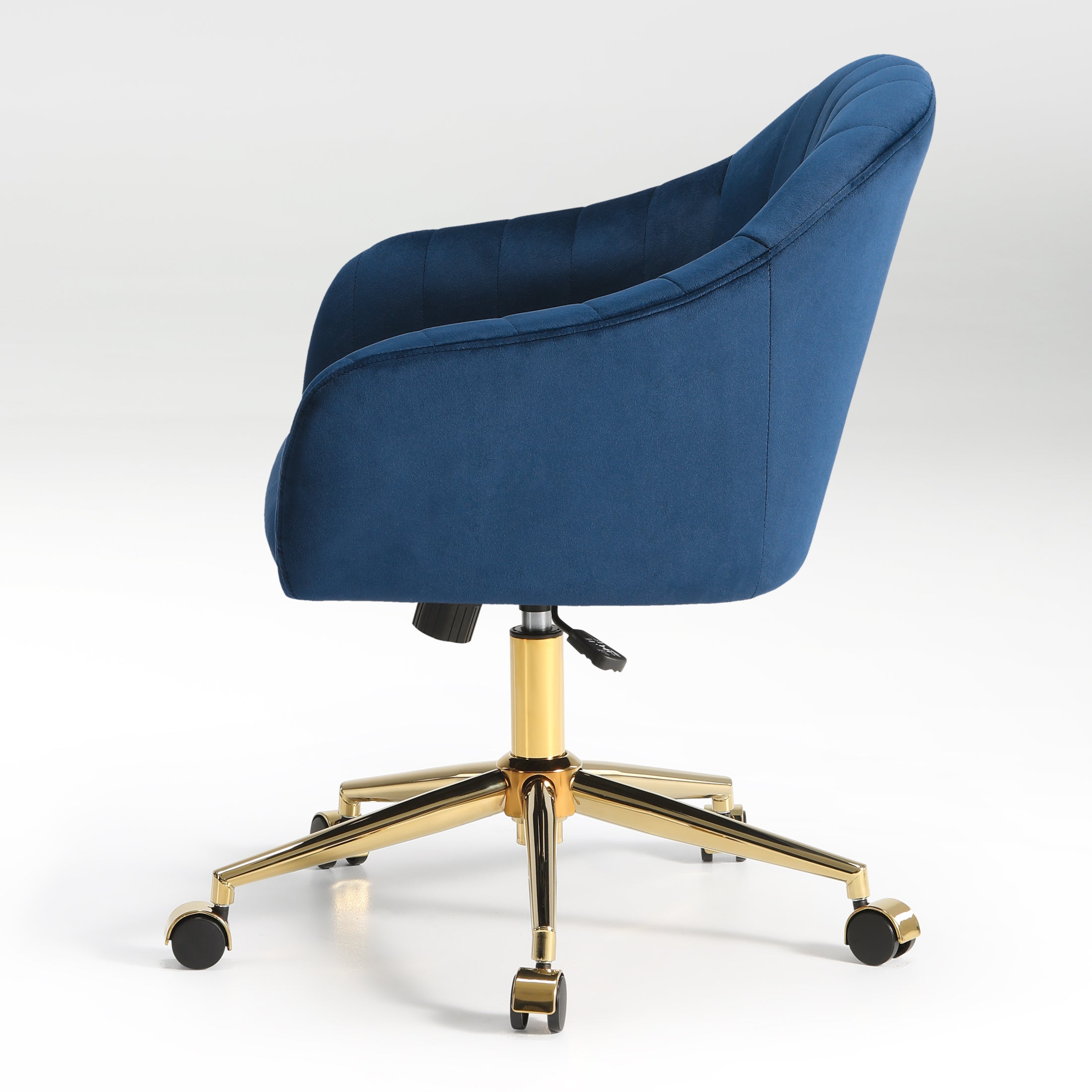 Alaia Upholstered Velvet Swivel Vanity Office Chair With Wheels