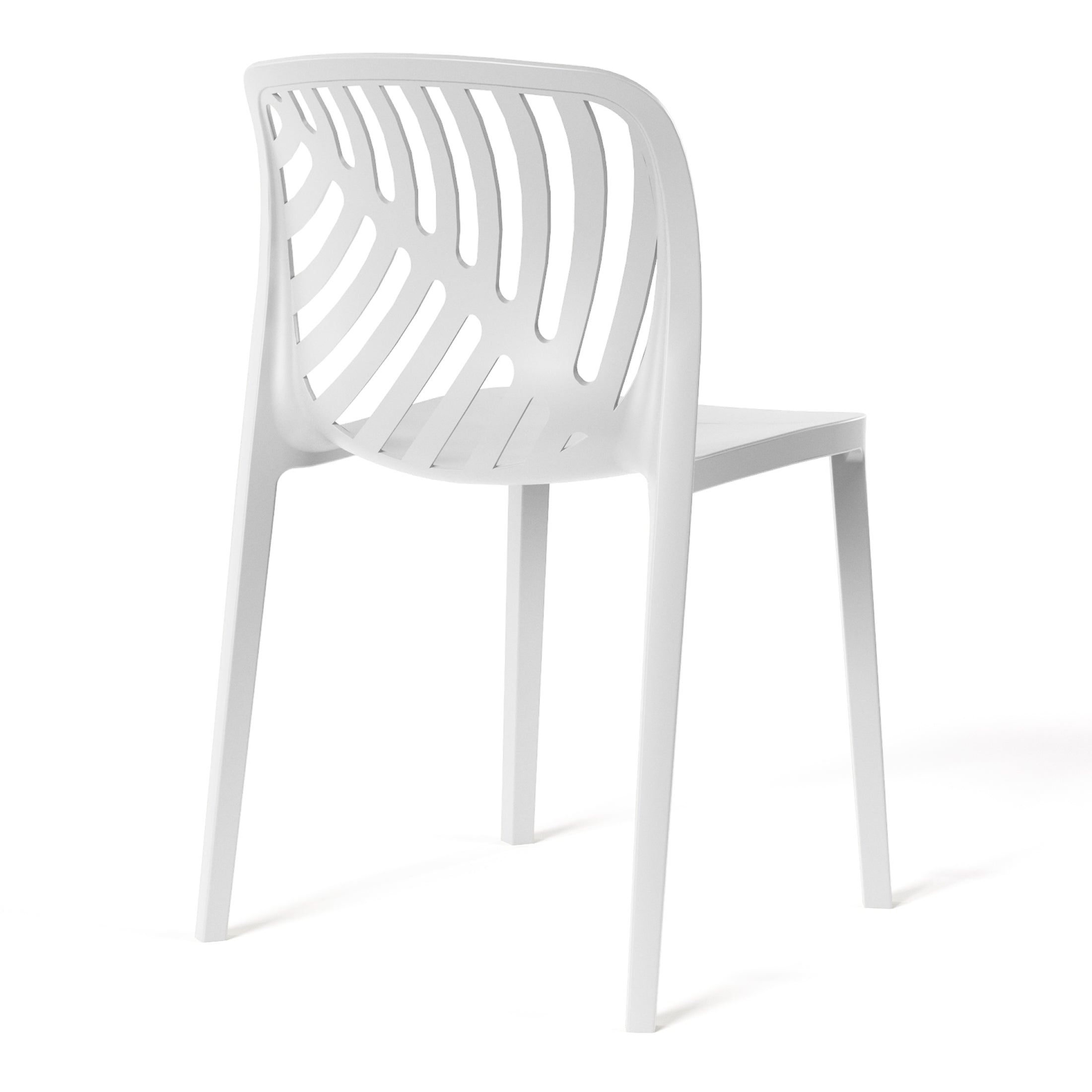 Sunshine Outdoor Modern Stackable Polypropylene Plastic Patio Bistro Dining Side Chairs (Set of 2)