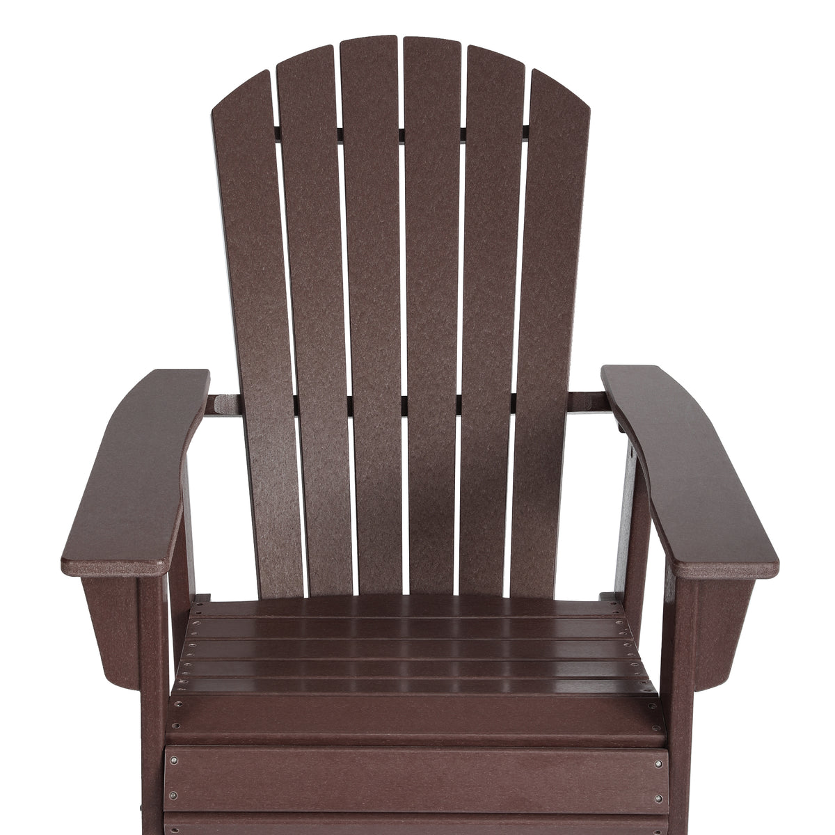 Portside Outdoor Patio Shell-back Adirondack Dining Chair Weather Resistant