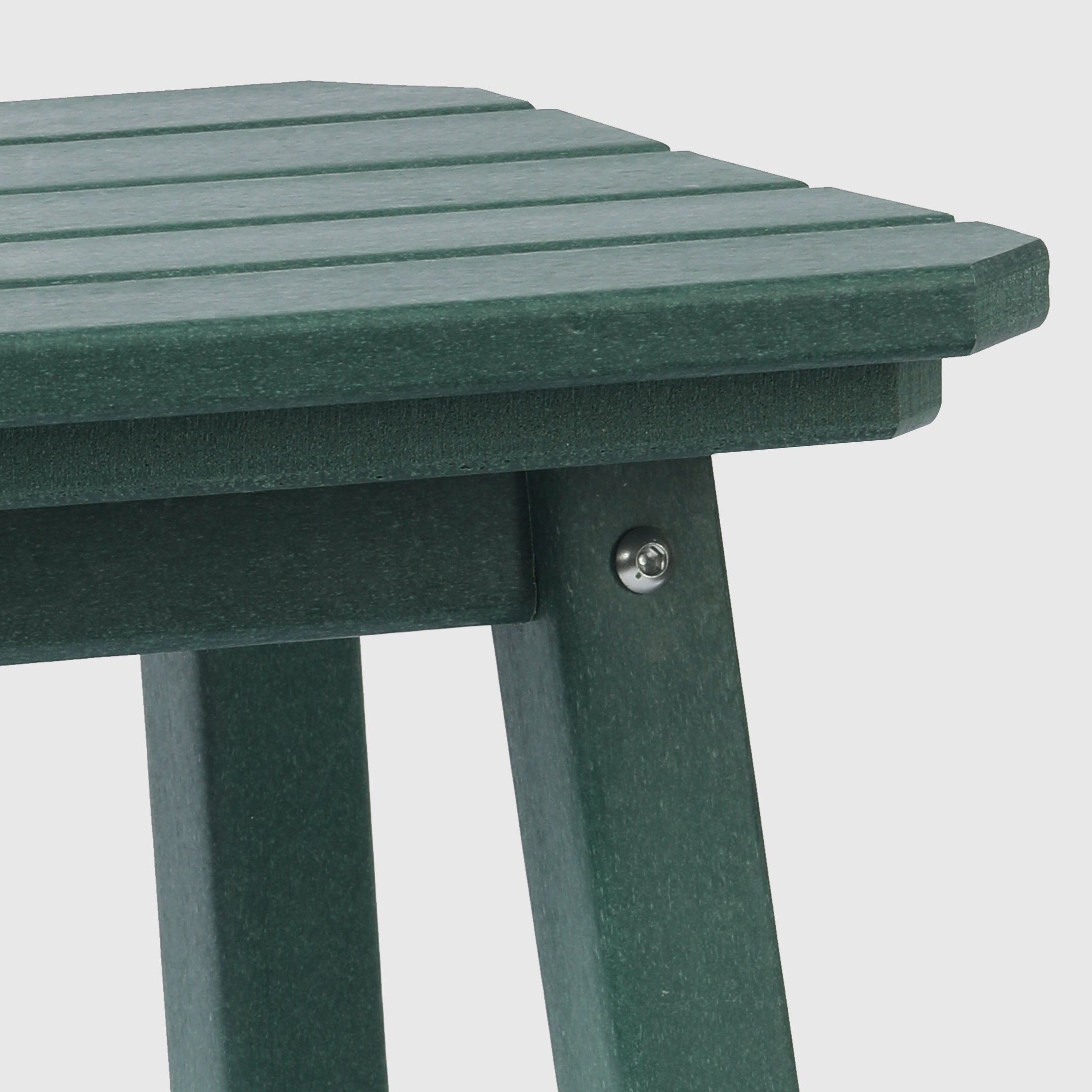 Paradise 24" HDPE Outdoor Patio Counter High Backless Square Bar Stools Set of 2