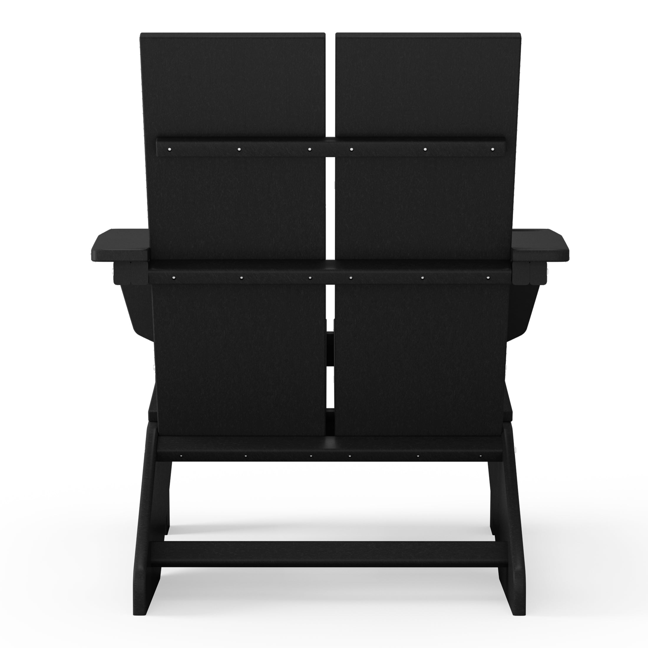 Seaview Outdoor HDPE Modern Adirondack Chair with Cup Holder