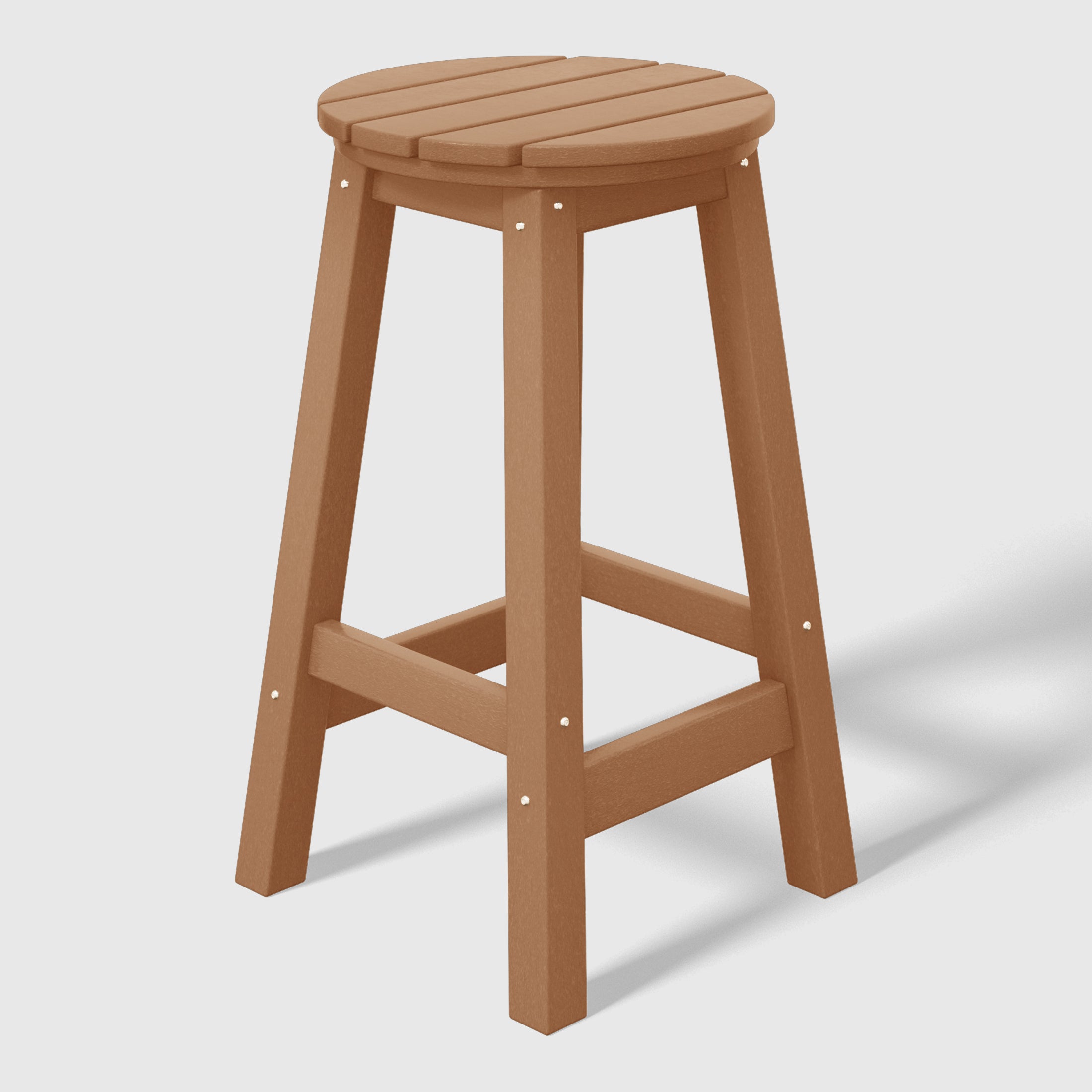 Paradise 24" HDPE Outdoor Patio Round Counter Height Bar Stool