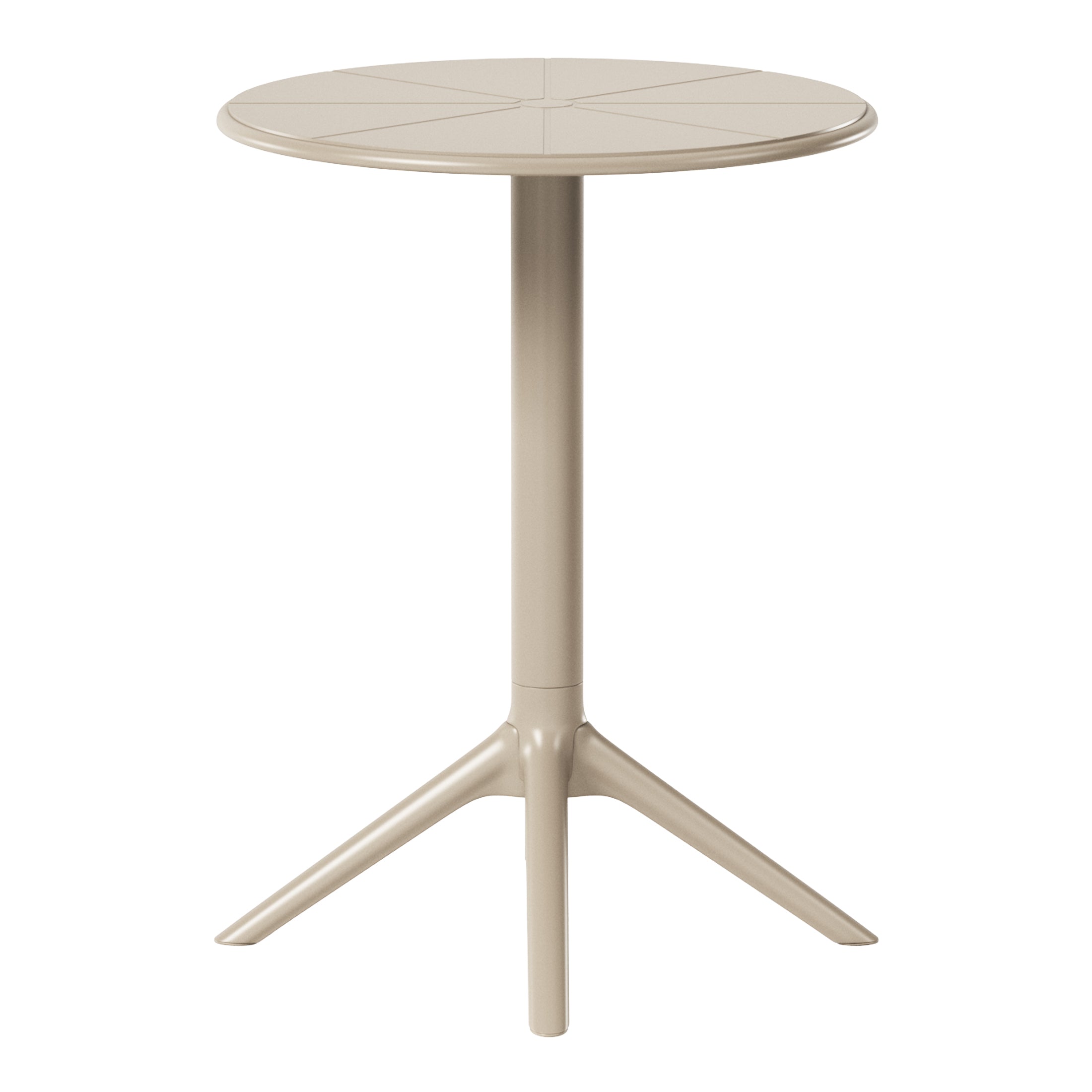 Sunshine 23.5" Outdoor Polypropylene Resin Round Patio Bistro Dining Table for 2